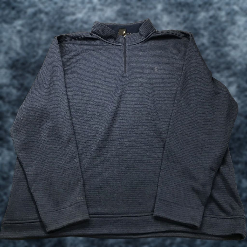 Under Armour Jacket Mens 4XL XXXXL Blue 1/4 Zip Storm Pullover Golf - Golf Under Armour Jacket 1/4 Zip Storm Solid Blue 4XL Mens Jacket