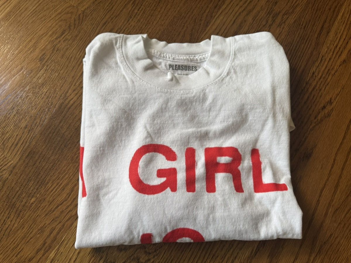 Pleasures Medium White A Girl is A Gun Tee Shirt Merch Joy Red Black Size US M / EU 48-50 / 2 - 13 Thumbnail