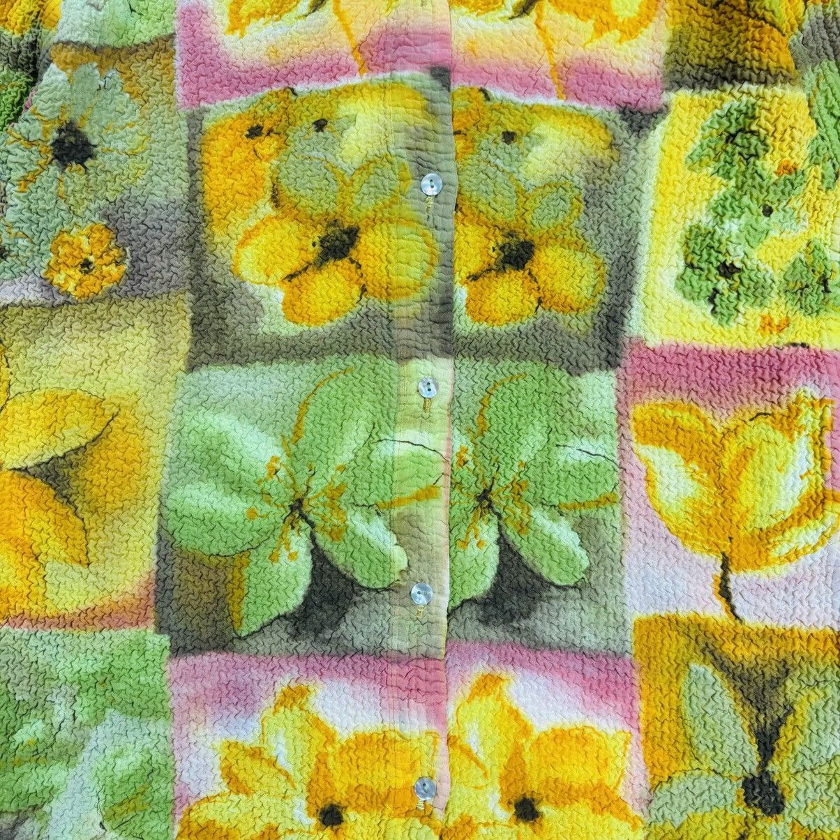 Yasuyuki Ishii Archive Yoshiki Hishinuma Peplum - LSD Flowers Pleats Top Size M / US 6-8 / IT 42-44 - 5 Thumbnail