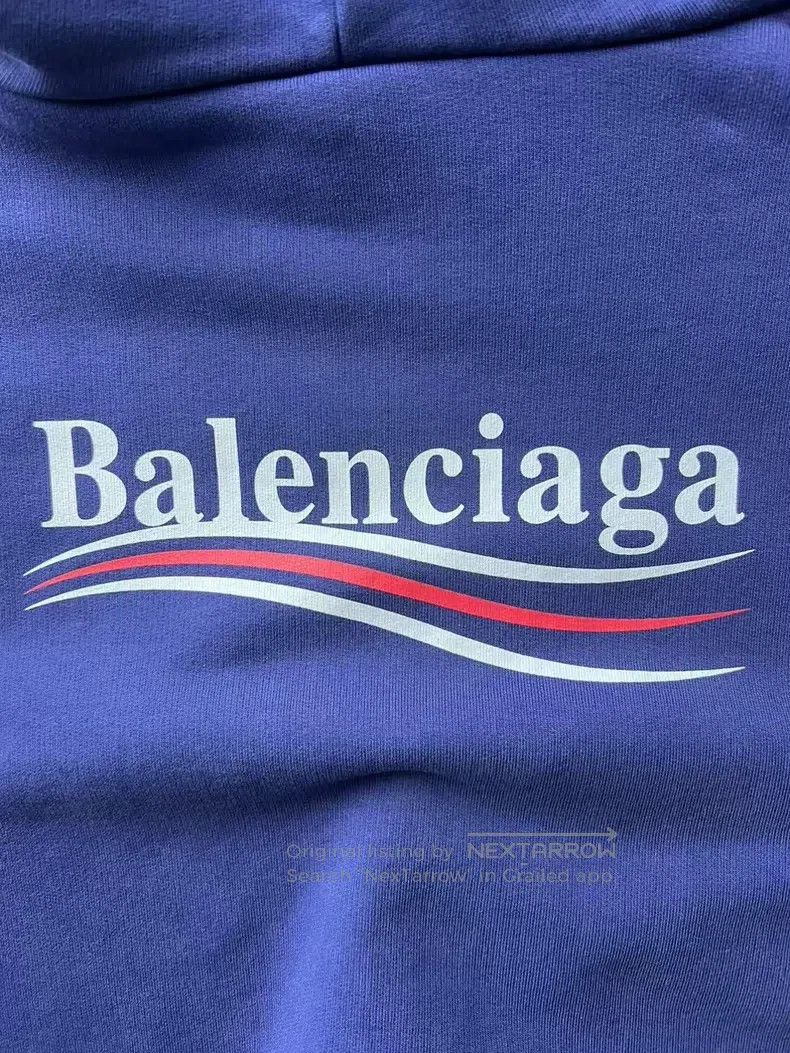 Balenciaga Balenciaga Coke hooded sweatshirt blue XL Size US XL / EU 56 / 4 - 6 Thumbnail