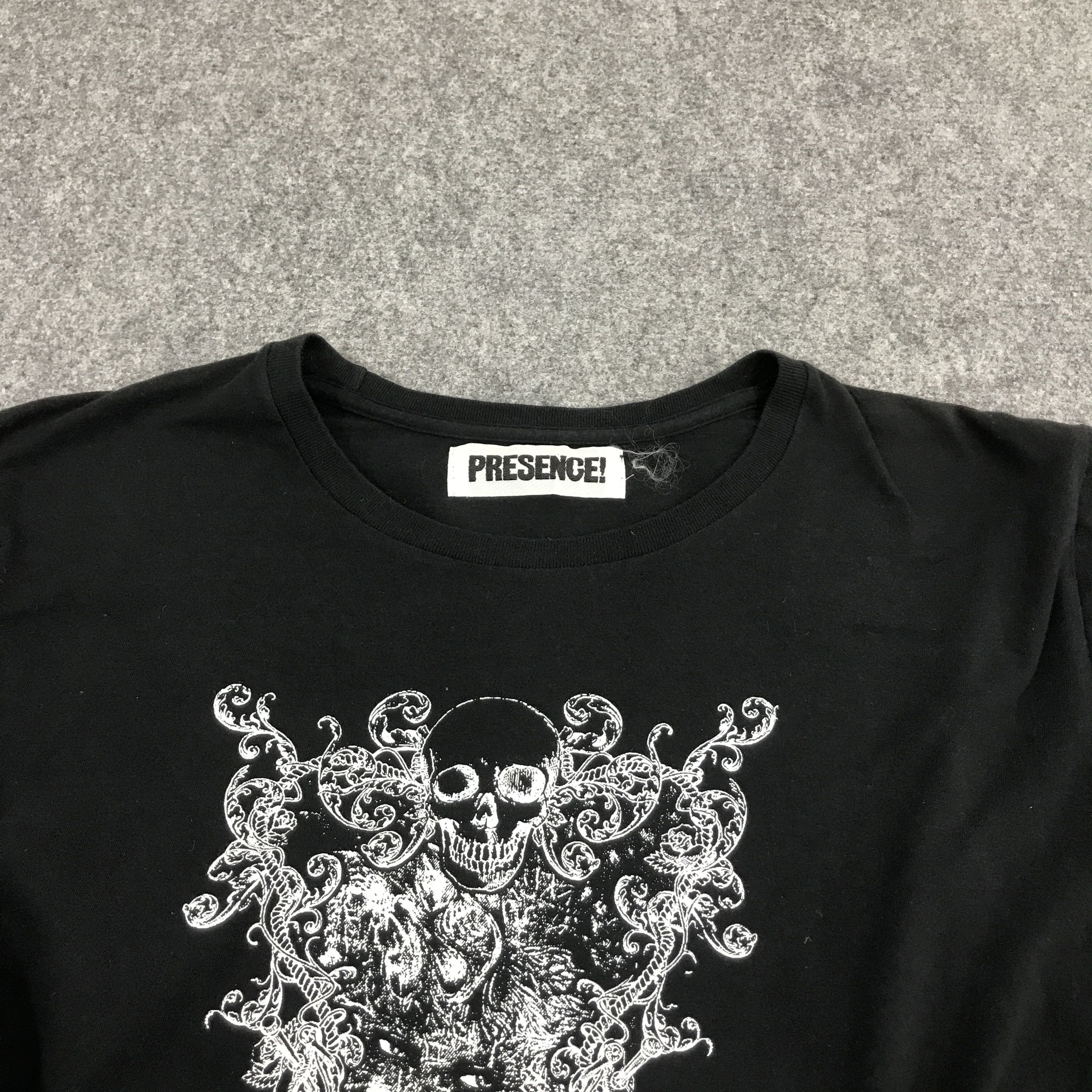 Japanese Brand presence Design Skull black tshirts punk Japan style Size US M / EU 48-50 / 2 - 5 Thumbnail