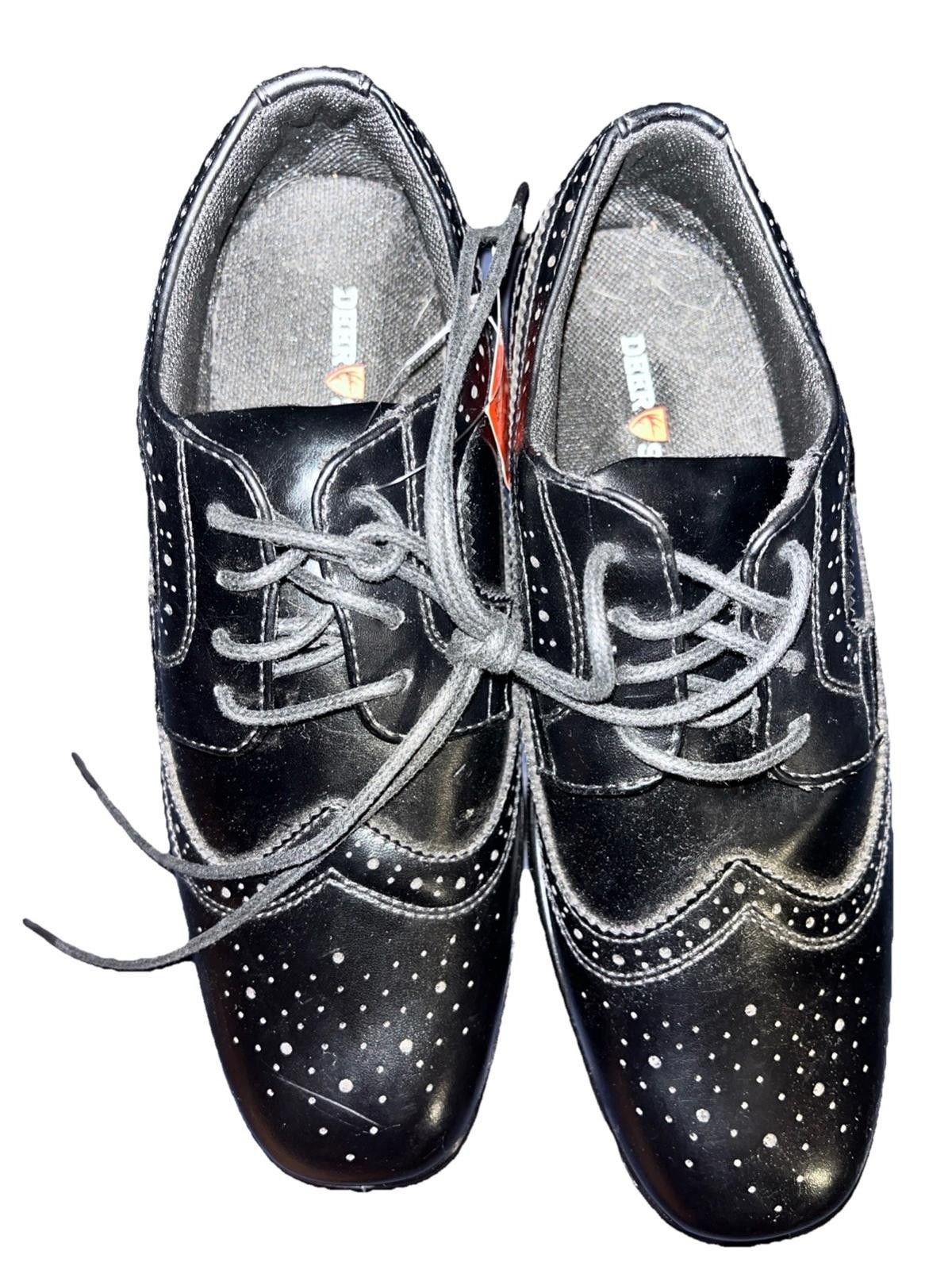 Other Deer Stag Boys Wingtip Black Size 5M Shoe Size US 5 / EU 37 - 1 Thumbnail