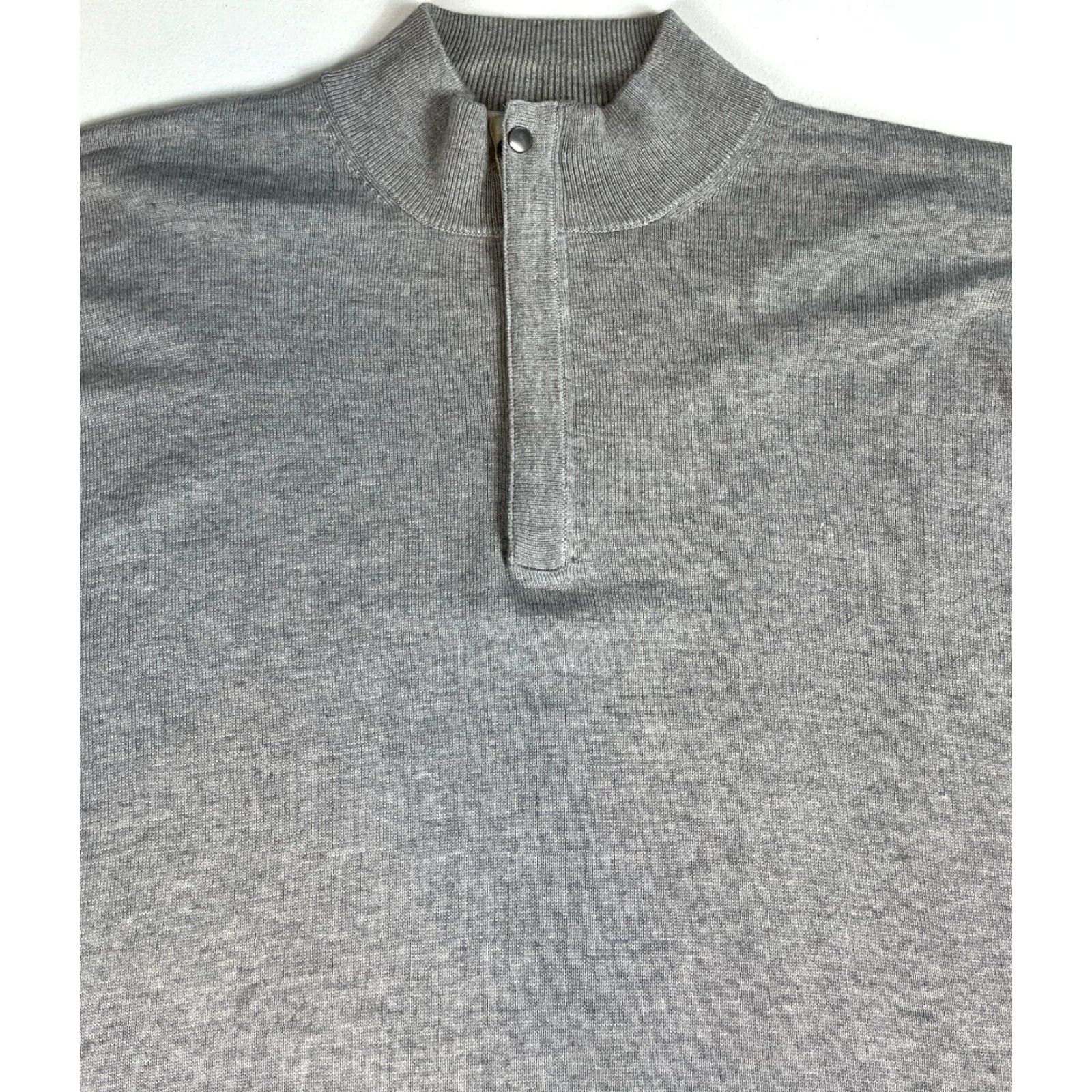 Peter Millar Peter Millar 1/4 Zip Knit Sweater Mens 2XL Silk Blend Gray Mock Neck Pullover Vintage/Preppy Style Size US XXL / EU 58 / 5 - 2 Thumbnail