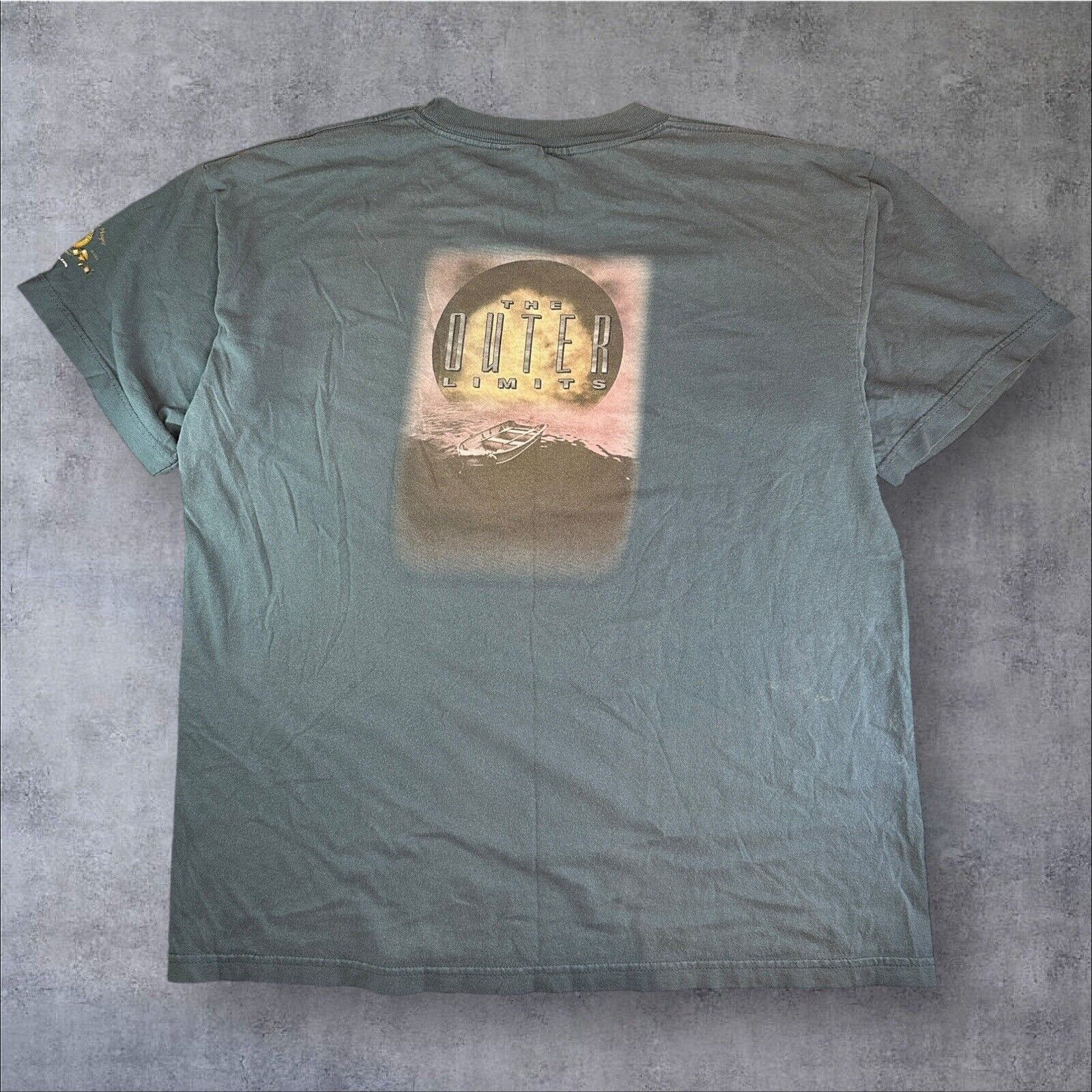 トップス 90s USA The Outer Limits SF Sweatshirt L Rare Vintage 90s 1997 Outer Limits TV Show Promo T-Shirt Sci