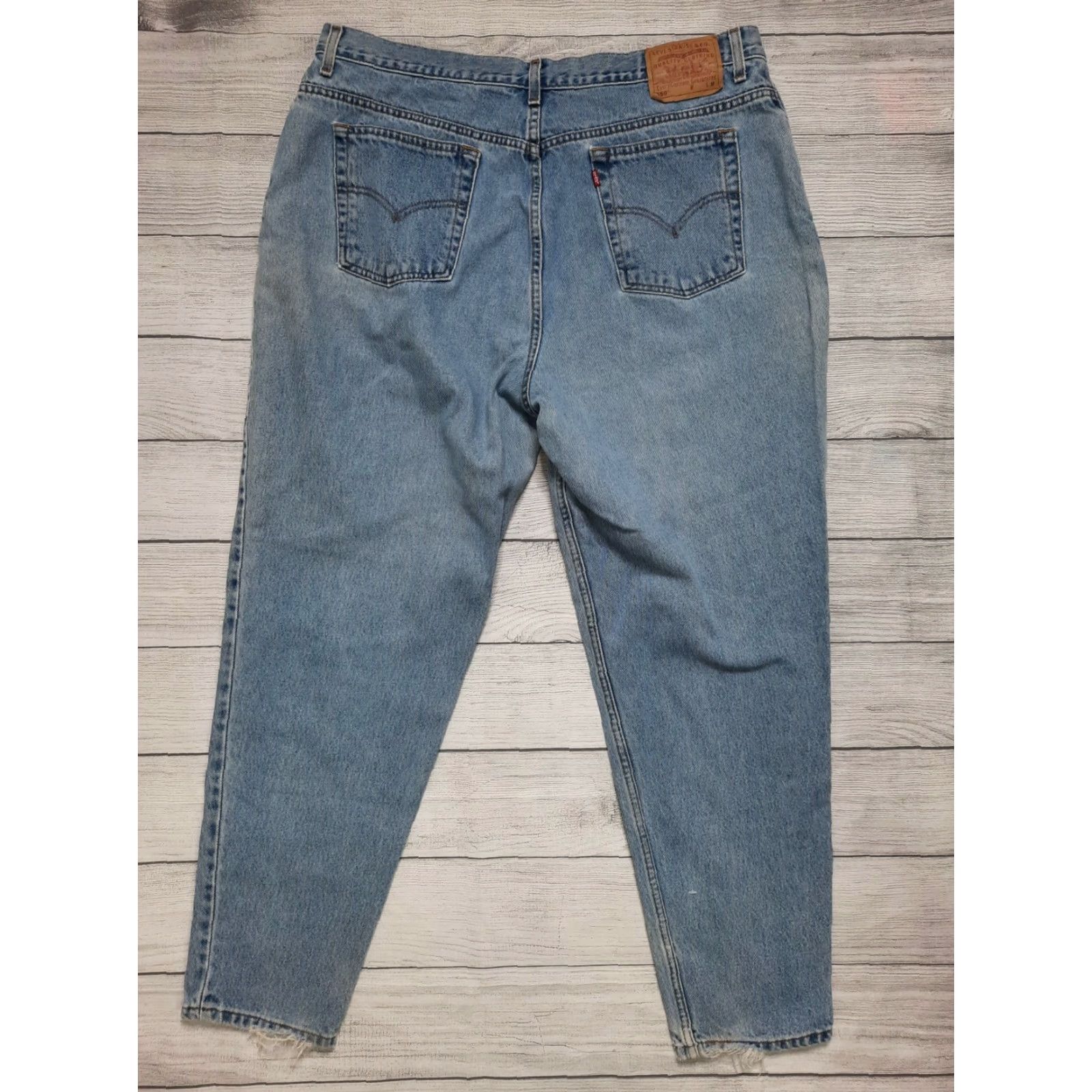 Levi's VINTAGE Levi's 550 Women Jeans Tapered Leg Blue Mom 22W 38x29.5 Zip Belt Loops Size 40" / US 18 - 2 Thumbnail