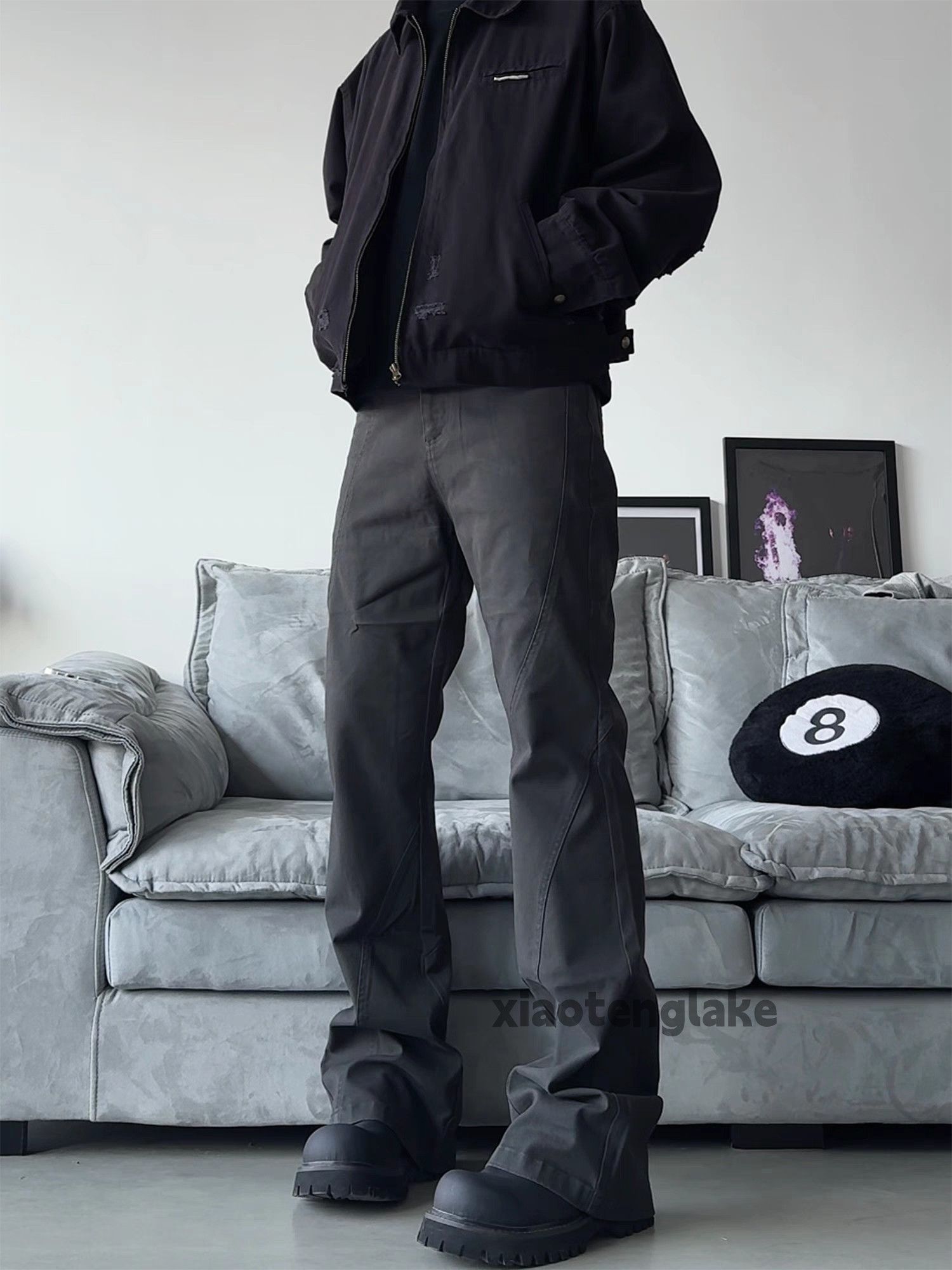 Designer × Japanese Brand × Vintage utility patchwork washed faded cleanfit yuppie flared pants Size US 28 / EU 44 - 2 Thumbnail