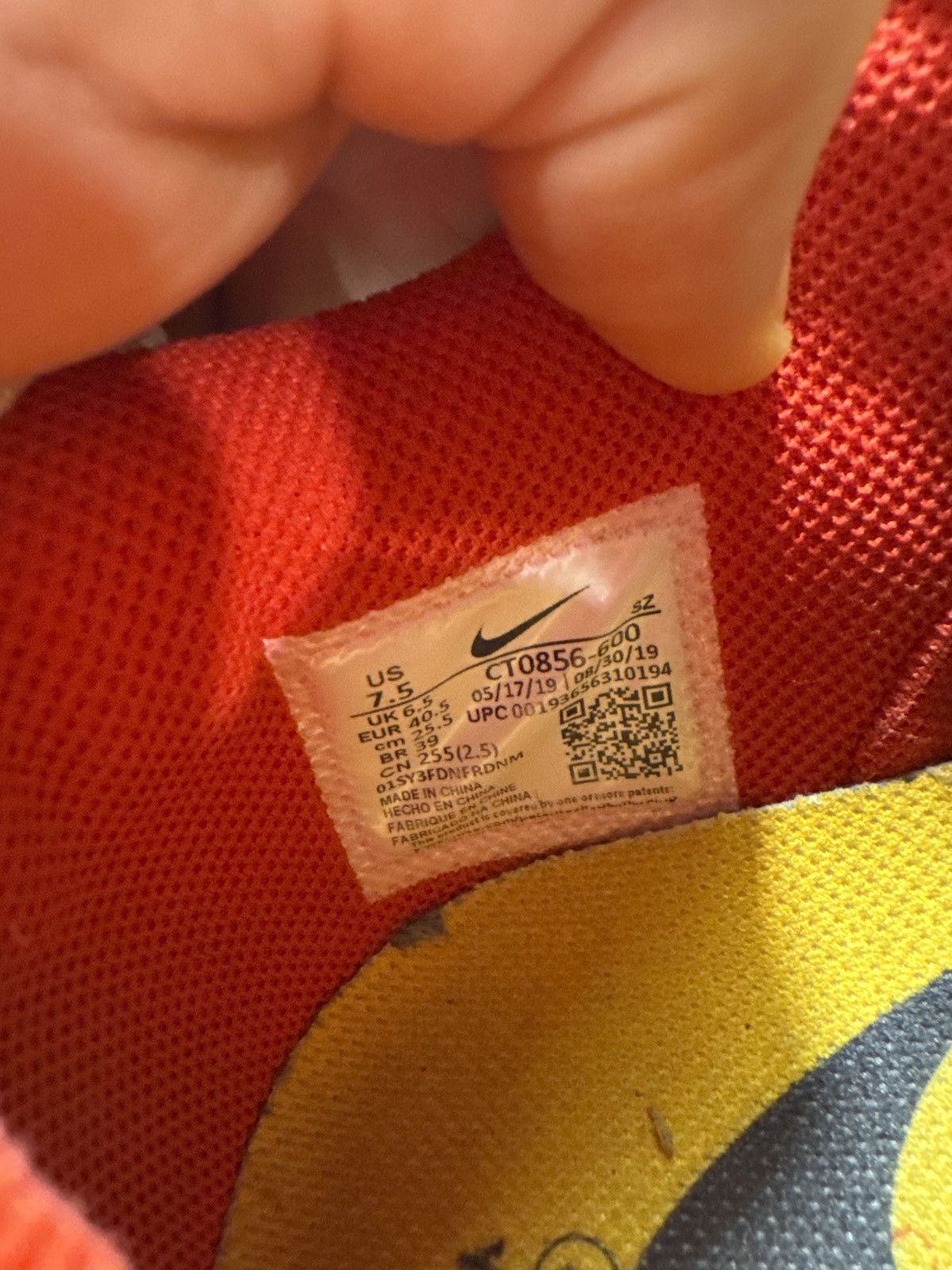 Nike × Off-White Off-White Nike Dunk University Red Size US 7.5 / EU 40-41 - 6 Thumbnail