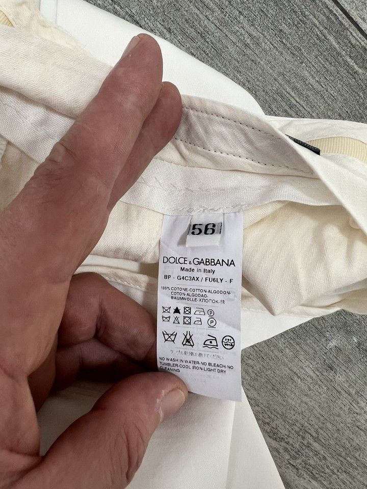 Dolce & Gabbana Dolce & Gabbana Men's Shorts White-Ivory Solid Size 56 Size US 40 / EU 56 - 14 Thumbnail