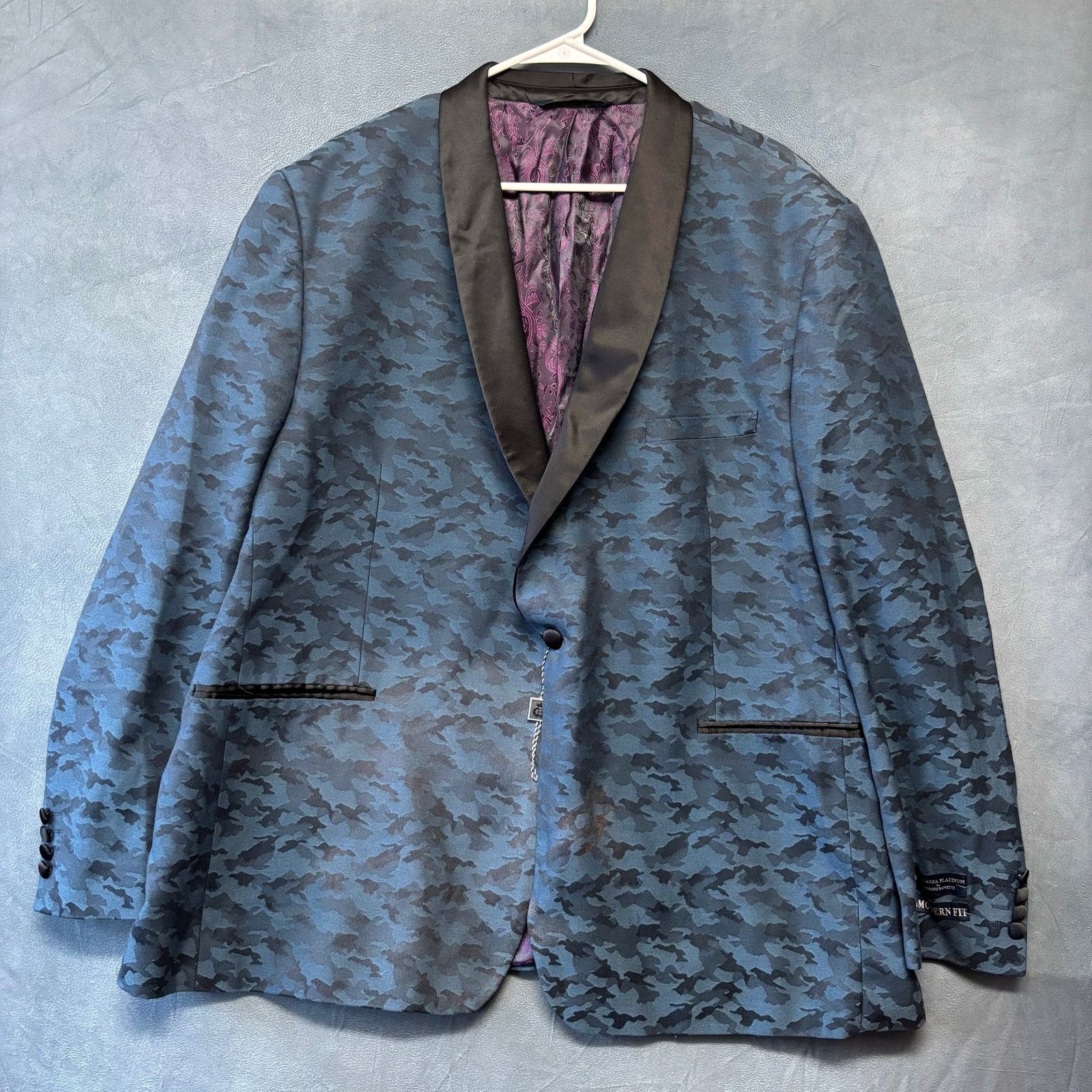 Other Eleganza Platinum Giorgio Sanetti Camo Blazer Super 140s 50R Size 50R - 1 Thumbnail