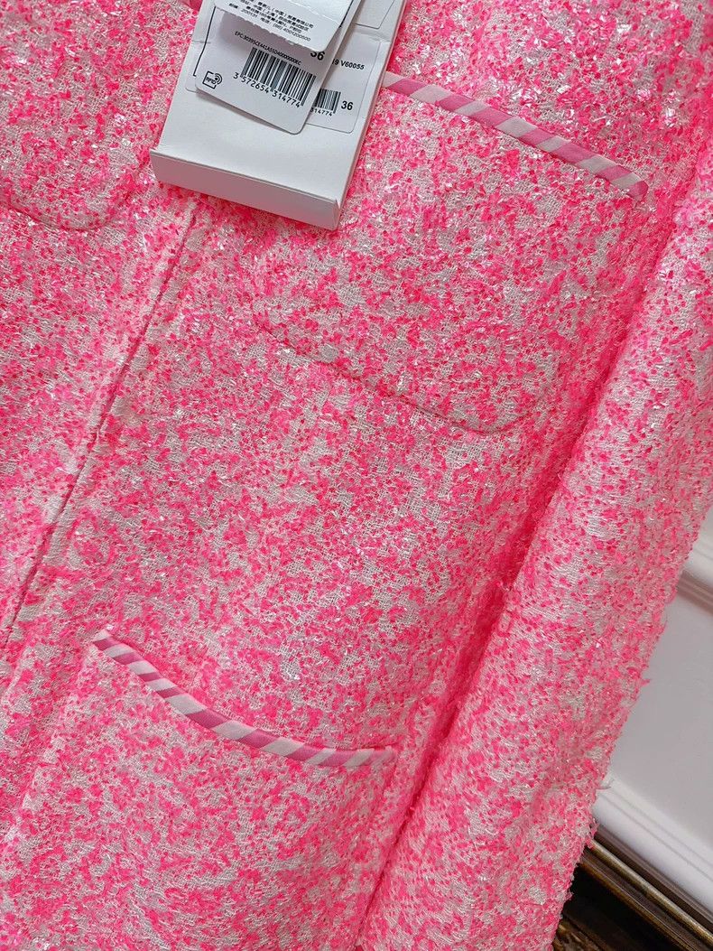 Chanel Chanel Roof series fluorescent pink soft tweed four-pocket Size XS / US 0-2 / IT 36-38 - 2 Thumbnail