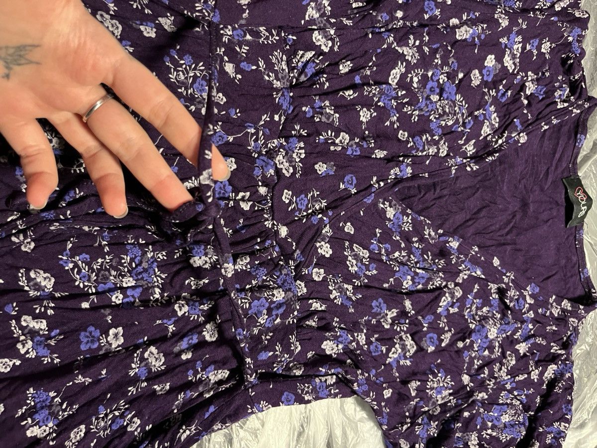 Japanese Brand Purple Floral Dress by Yours Size XL / US 12-14 / IT 48-50 - 3 Thumbnail