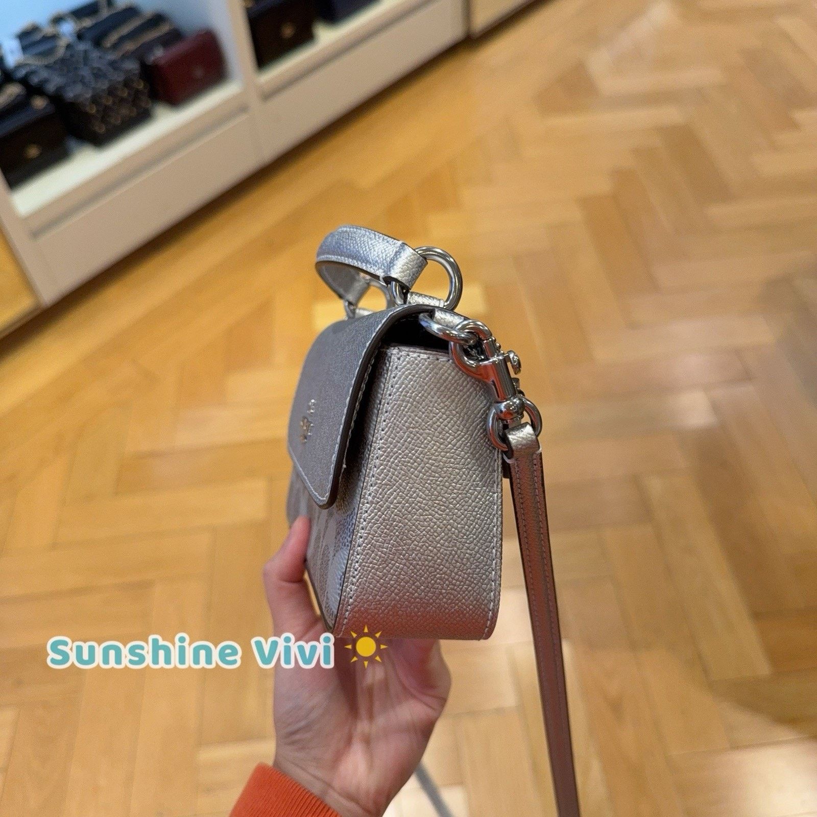 Coach NWT Coach Mini Josie Top Handle Bag Canvas CCK68 Gray/Silver Size ONE SIZE - 3 Thumbnail