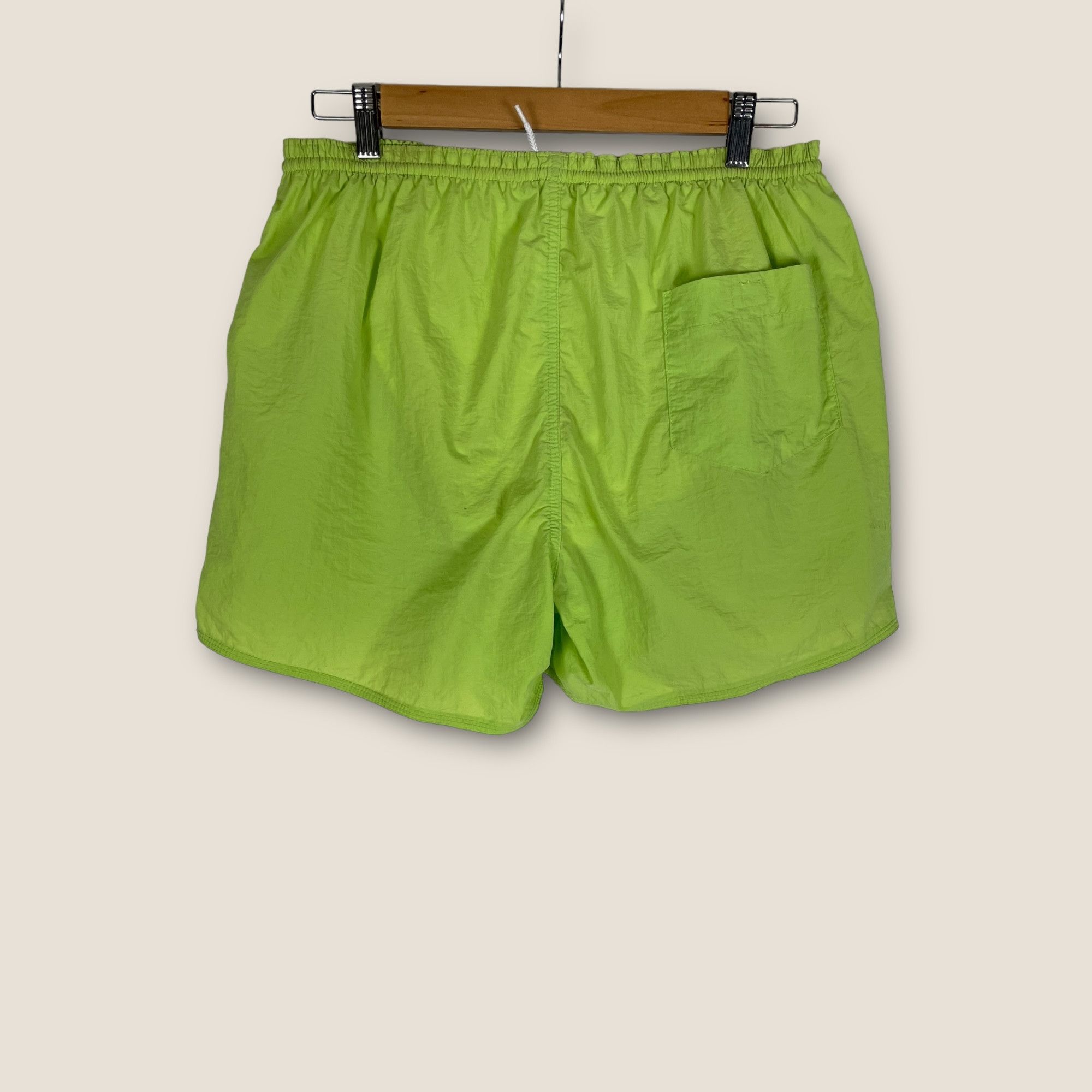 Nike Vintage 90s Nike Athletic Neon Green Running Swoosh Shorts Size US 32 / EU 48 - 5 Thumbnail
