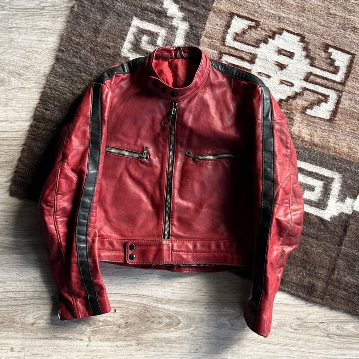 Genuine Leather Harro Vintage 70s Leather Motorcycle Jacket 9779AC Size US M / EU 48-50 / 2 - 1 Thumbnail