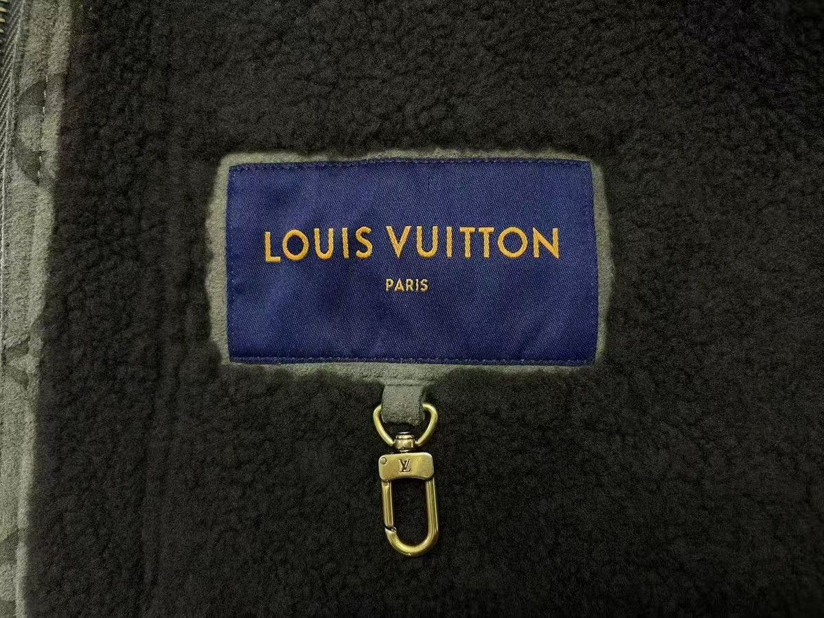 Louis Vuitton Louis Vuitton 46 Olive Green Monogram Shearling Jacket Size US S / EU 44-46 / 1 - 7 Thumbnail