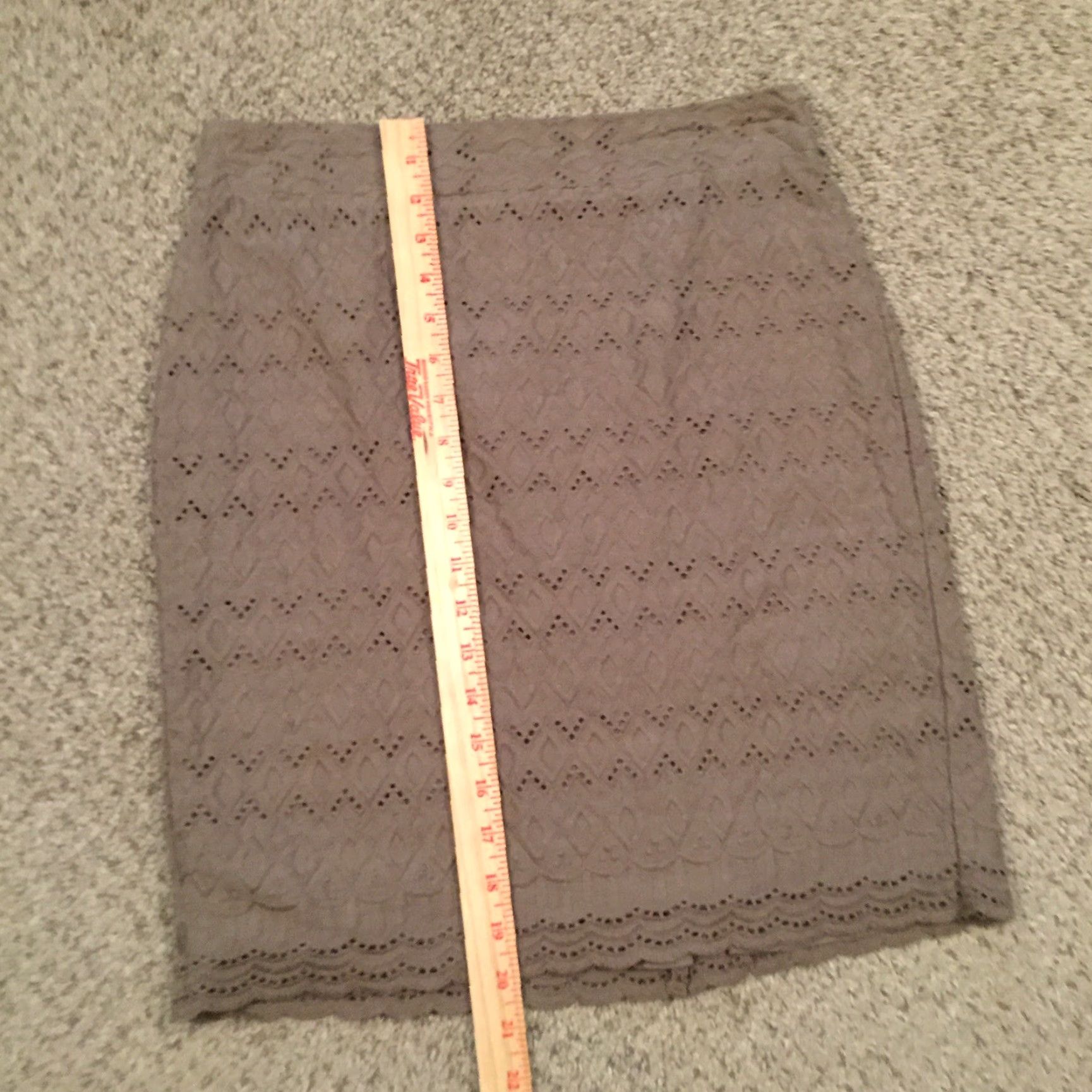 Ann Taylor Ann Taylor Skirt Grade 4 Gray Knee Length Lined Geometric Pencil Women Regular Size 4 Size 27" / US 4 / IT 40 - 5 Thumbnail
