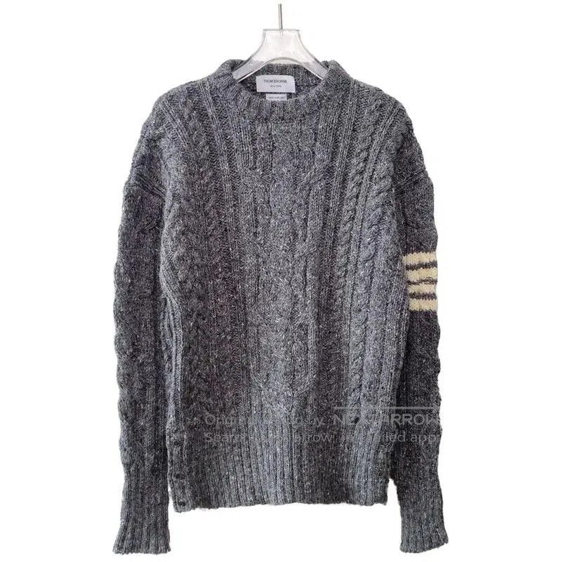 Thom Browne Thom Browne Gray Wool Jumper for Women . Size L / US 10 / IT 46 - 1 Thumbnail