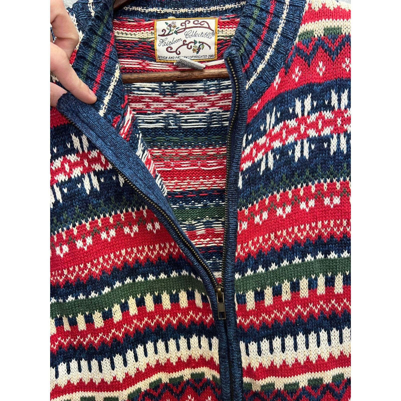 JH Collectibles Womens Heirloom Collectibles Sweater Multicolor Full Zip S Size US S / EU 44-46 / 1 - 6 Thumbnail
