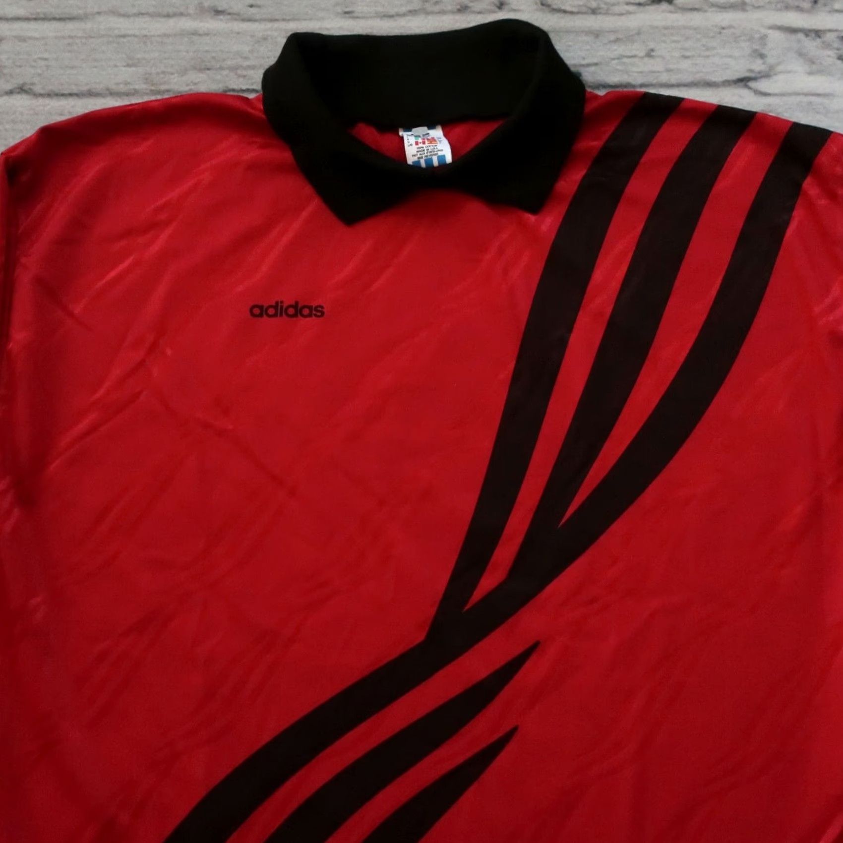 Adidas Vintage Adidas Soccer Jersey Men Large Dark Red 90s Jersey Size US L / EU 52-54 / 3 - 2 Thumbnail