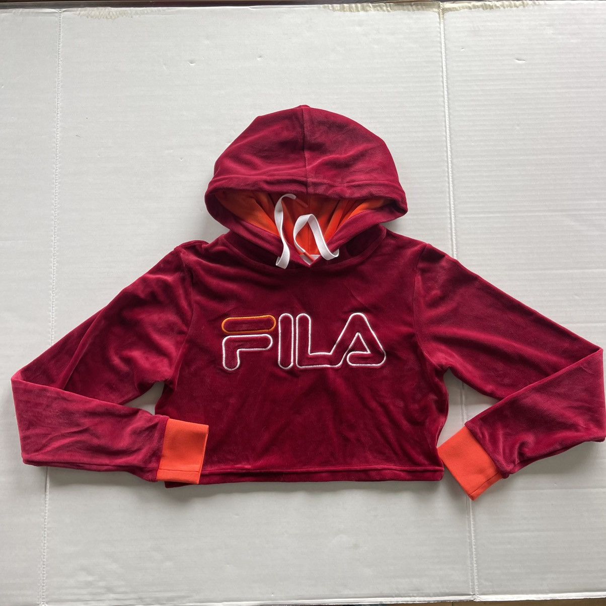 Fila FILA Antonella Crop Velour Hoodie Size S / US 4 / IT 40 - 3 Thumbnail