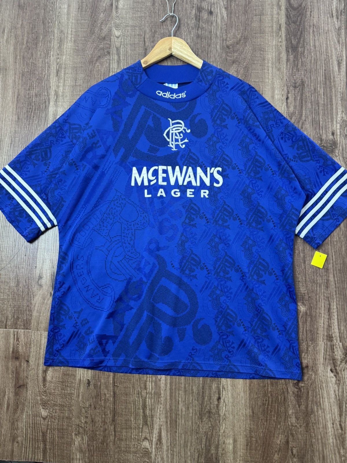 Adidas VINTAGE RARE ADIDAS RANGERS 94-96 HOME FOOTBALL JERSEY Size US XL / EU 56 / 4 - 2 Thumbnail