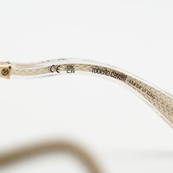 Roberto Cavalli Roberto Cavalli SRC035M 0300 Sunglasses Gold Geometric Frame Size ONE SIZE - 5 Thumbnail