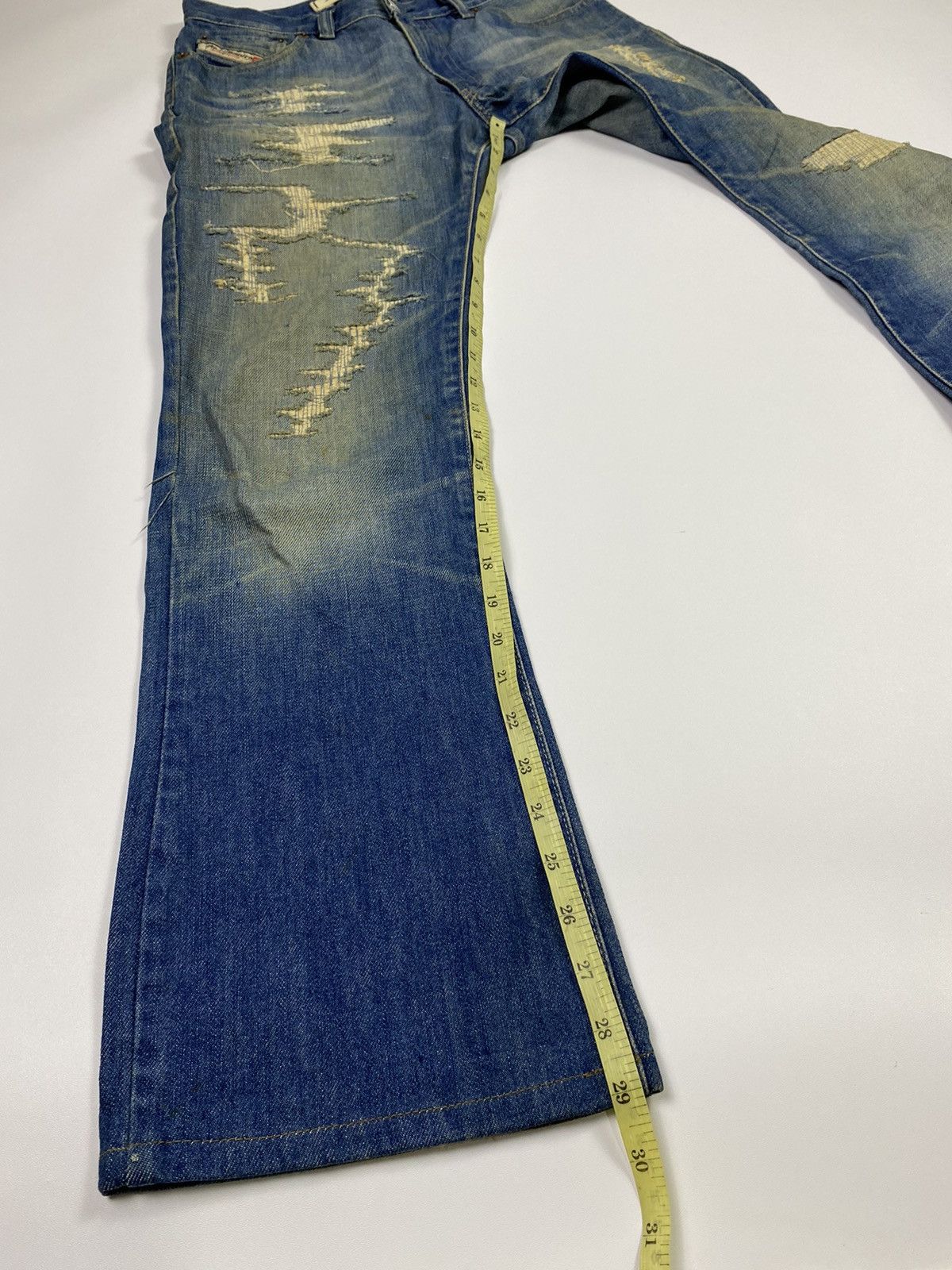 Diesel Flared bootcut diesel distressed patchwork jeans ifsx style Size US 29 - 9 Thumbnail