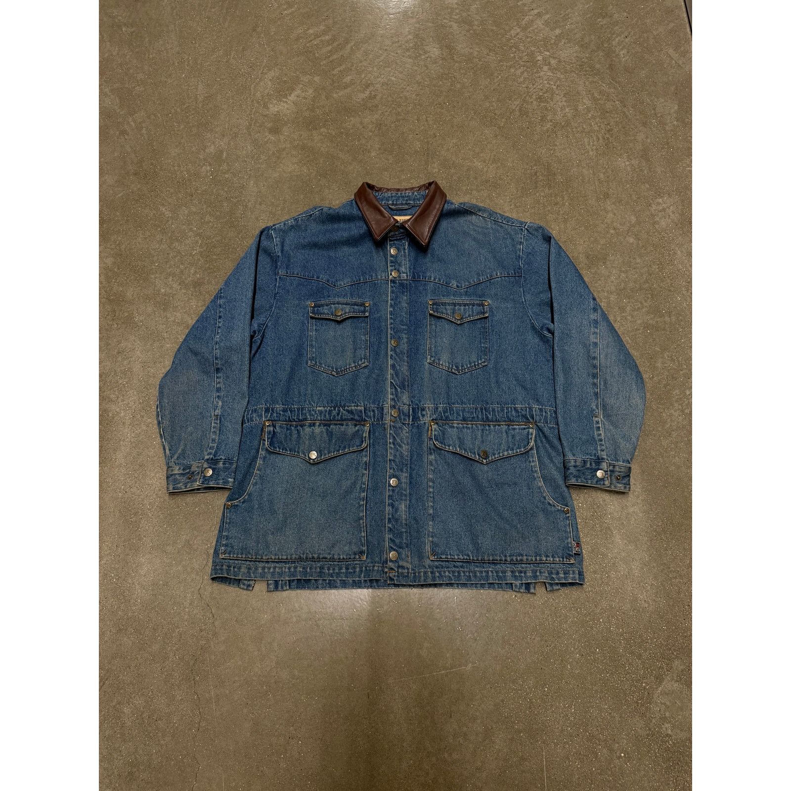 Vintage Vintage Workwear Denim Heavy Chore Jacket Size US XL / EU 56 / 4 - 1 Thumbnail
