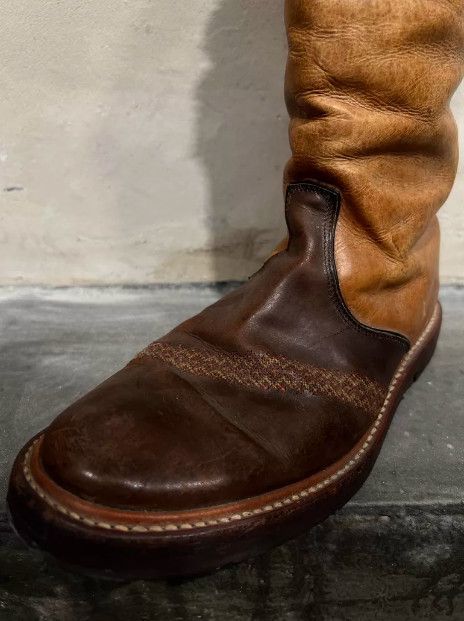 Number (N)ine Number (N)ine 2002AW “George” Era Suede Panel Leather Boots Size US 5.5 / EU 38 - 7 Thumbnail