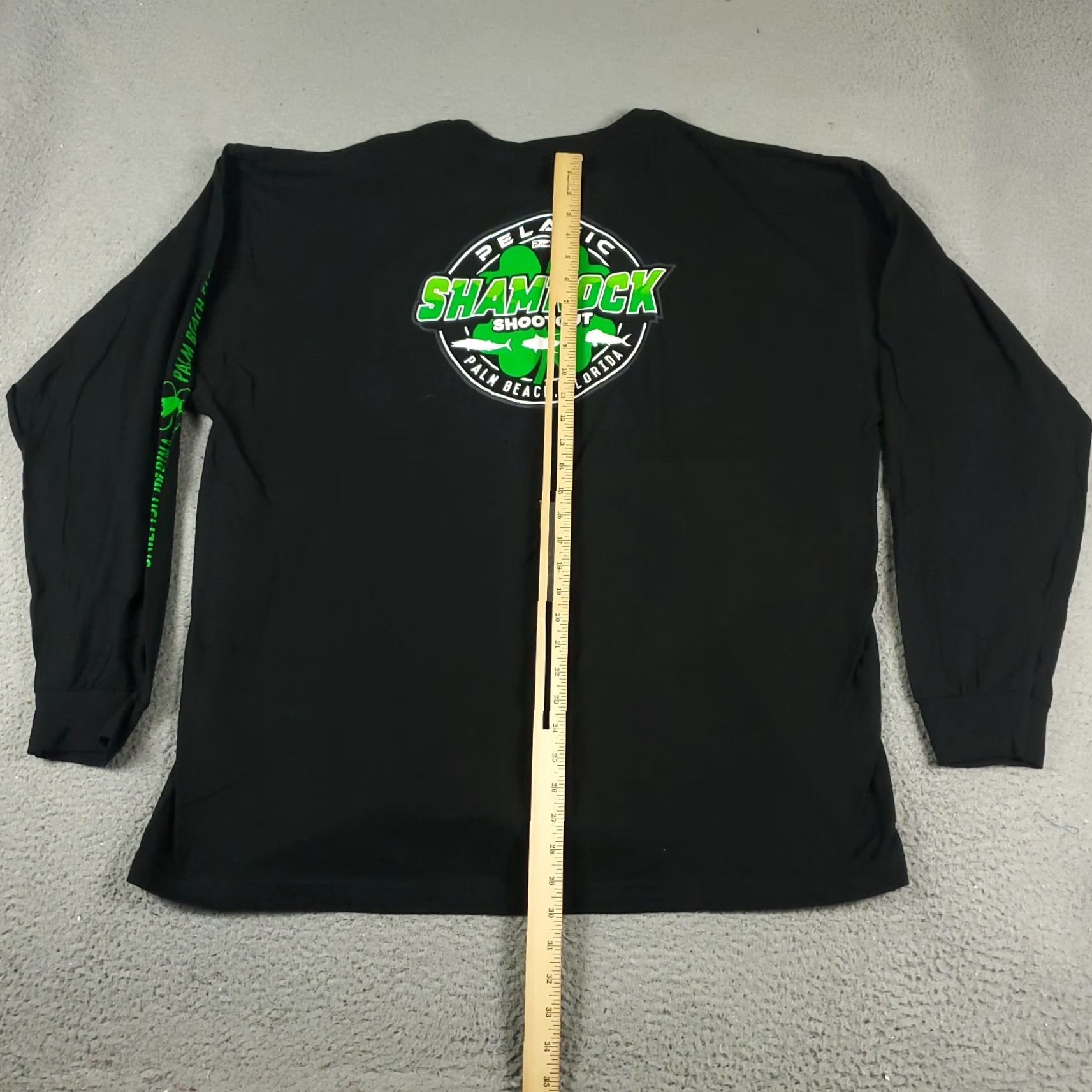 Vintage Pelagic T Shirt Mens 2XL Black Palm Beach Shamrock Graphic Long Sleeve Shirt Mens Black Palm Beach Shamrock Graphic Long Sleeve Pelagic 2XL Mens Shirt Size US XXL / EU 58 / 5 - 5 Thumbnail