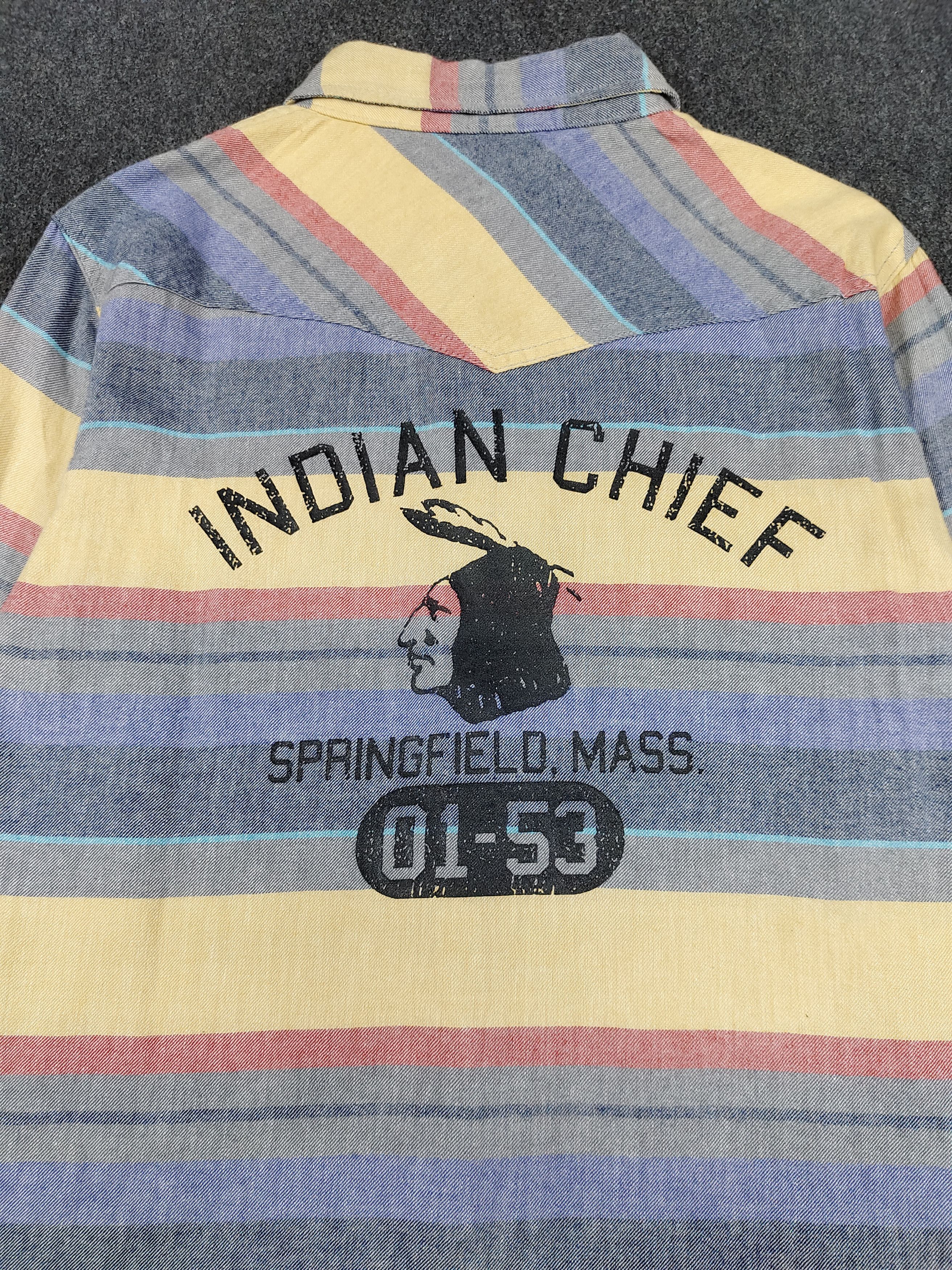 Indian Motorcycle 🔥Indian Motorcycle Vintage Western Stripe Shirt Size US M / EU 48-50 / 2 - 2 Thumbnail
