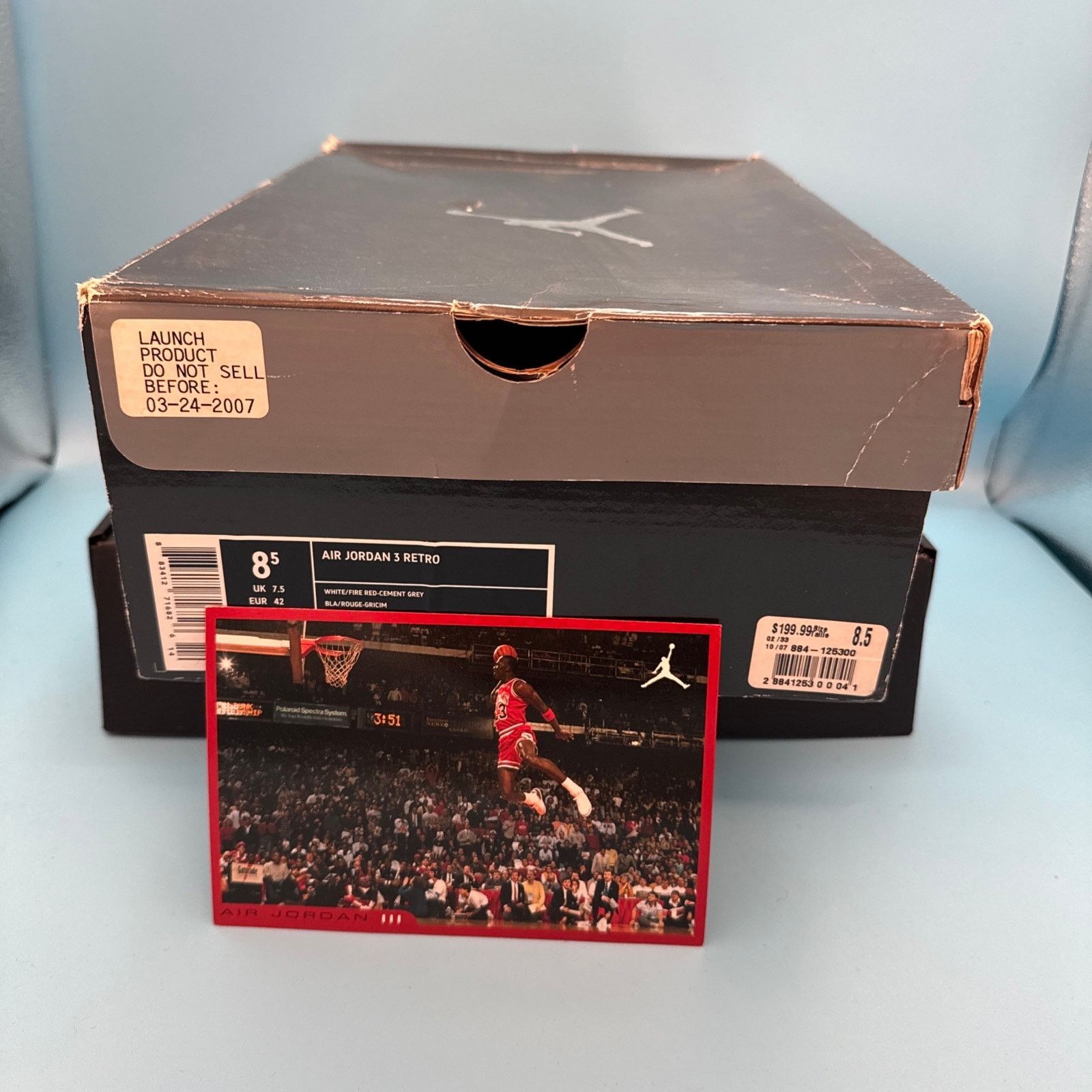Jordan Brand × Nike Air Jordan 3 Retro 2007 "Fire Red" m8.5 w10 Size US 8.5 / EU 41-42 - 8 Thumbnail