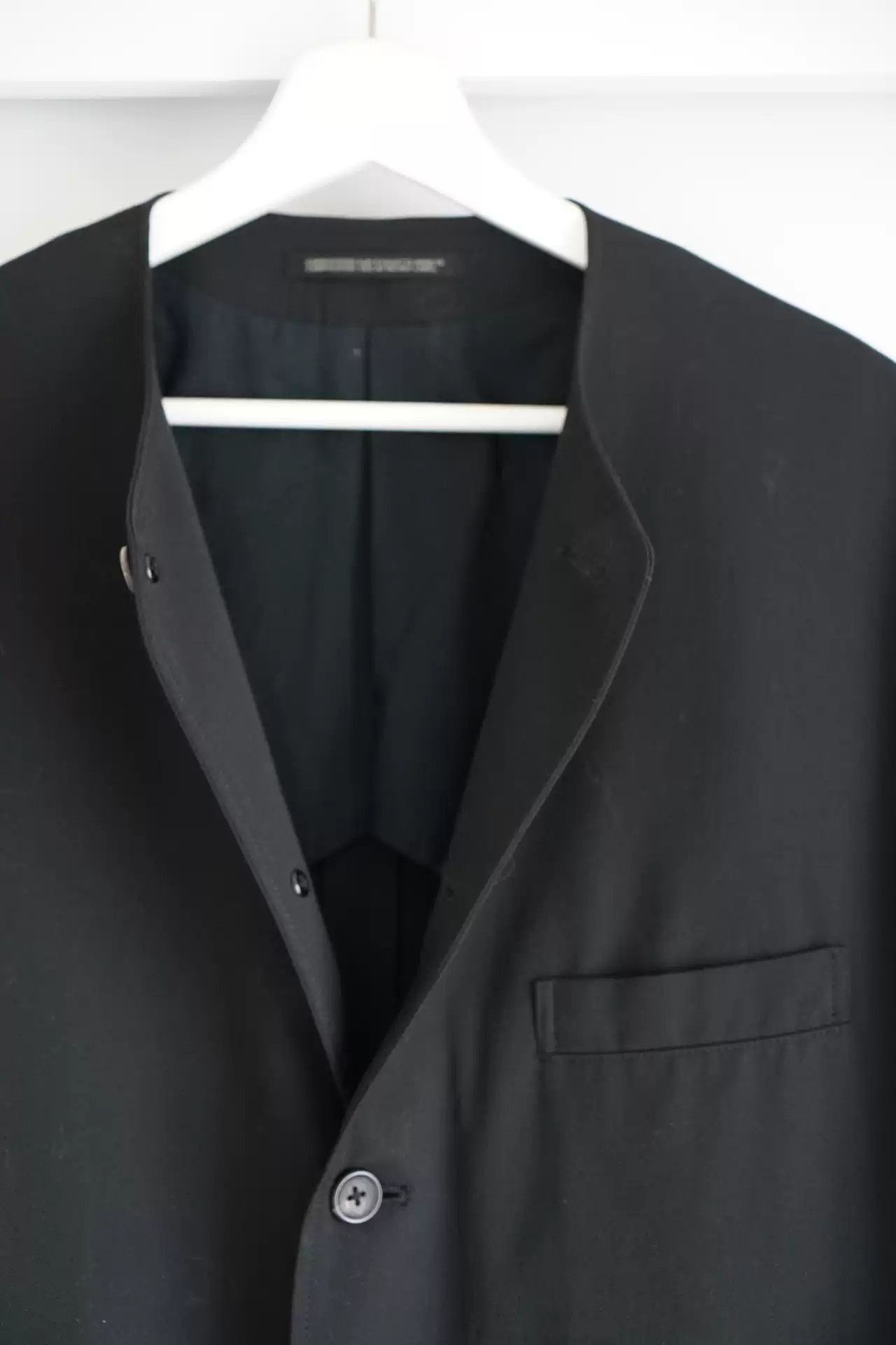 Yohji Yamamoto Yohji Yamamoto 00ss Collar-less JKT-2505 Size US L / EU 52-54 / 3 - 3 Thumbnail