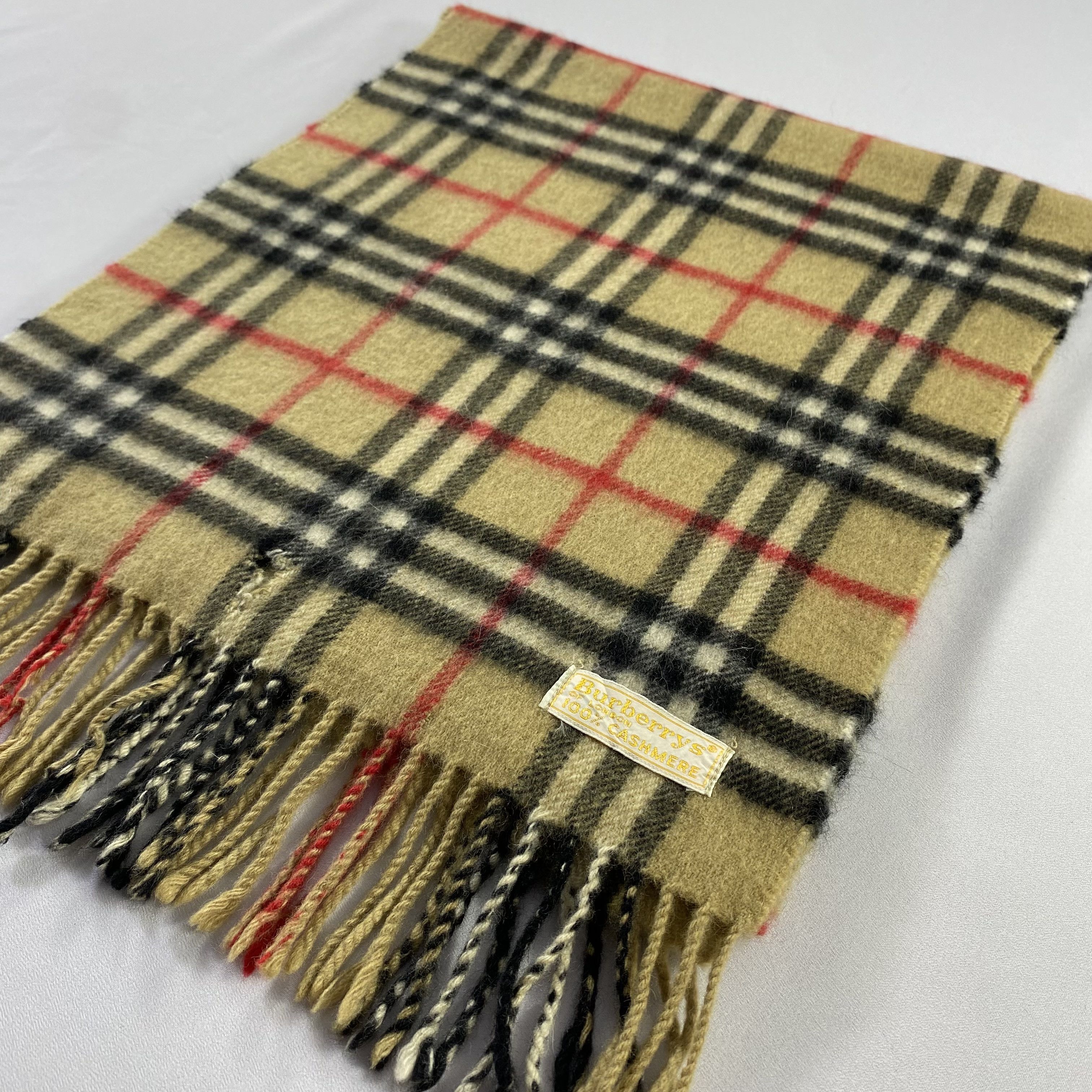 Burberry × Vintage Burberry Scarf Nova Check Neck Wrap Cashmere Muffler Size ONE SIZE - 4 Thumbnail