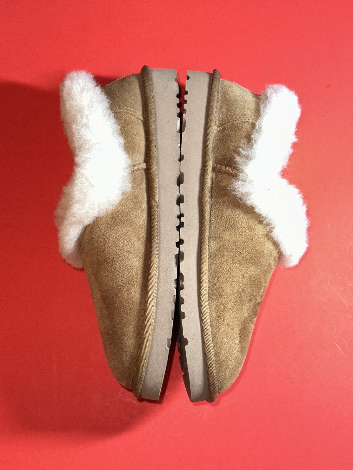 Ugg UGG Womens 7 Nita Suede Sheepskin Slip-On Slippers Chestnut Size US 7 / IT 37 - 5 Thumbnail