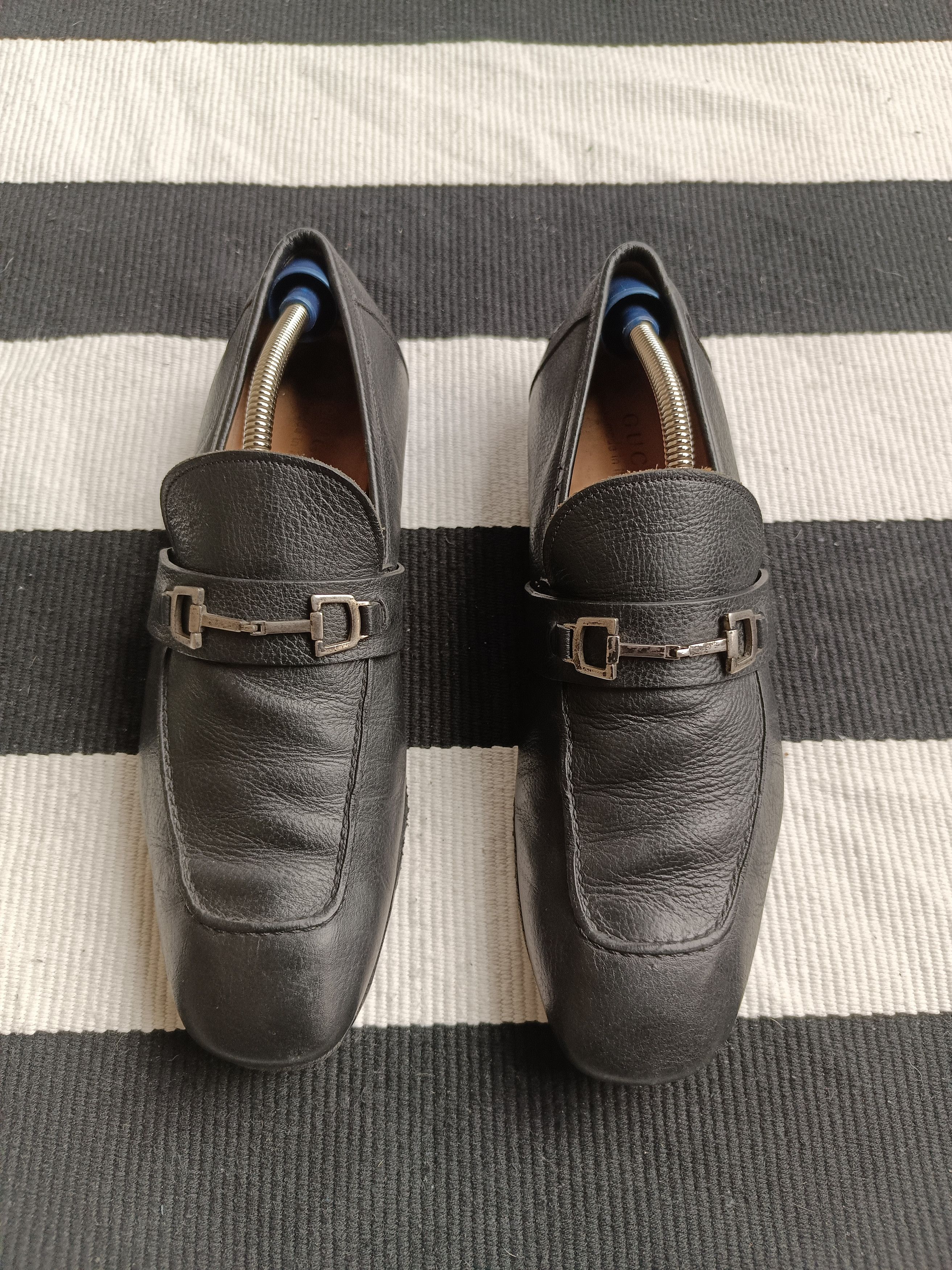 Gucci Pebblegrain leather horsebit loafers