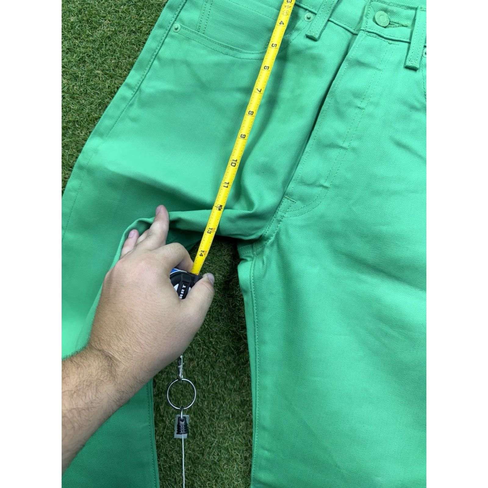Levi's Levi's 501 Jeans Mens 32x30 Green Straight Leg Denim Pants 100% Cotton Regular Fit Size US 32 / EU 48 - 6 Thumbnail