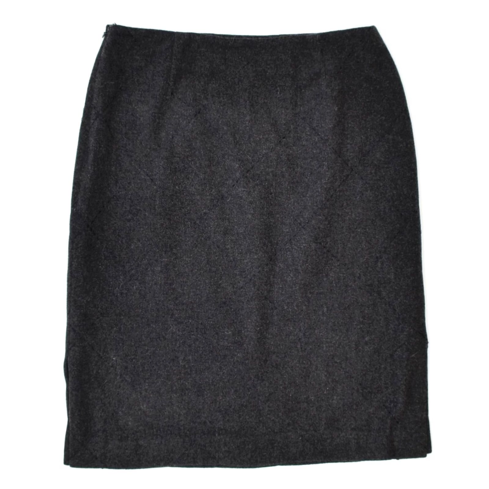Vintage VINTAGE CASUAL CORNER Womens Straight Skirt Black Check New Wool US 4 Small W26 Size 28" / US 6 / IT 42 - 2 Thumbnail