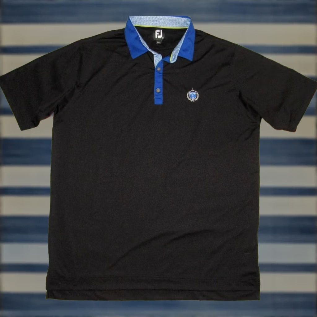 Footjoy FOOTJOY Black Short Sleeve Polo Shirt Dalton Country Club XL Mens Polo Black XL Size US XL / EU 56 / 4 - 1 Thumbnail