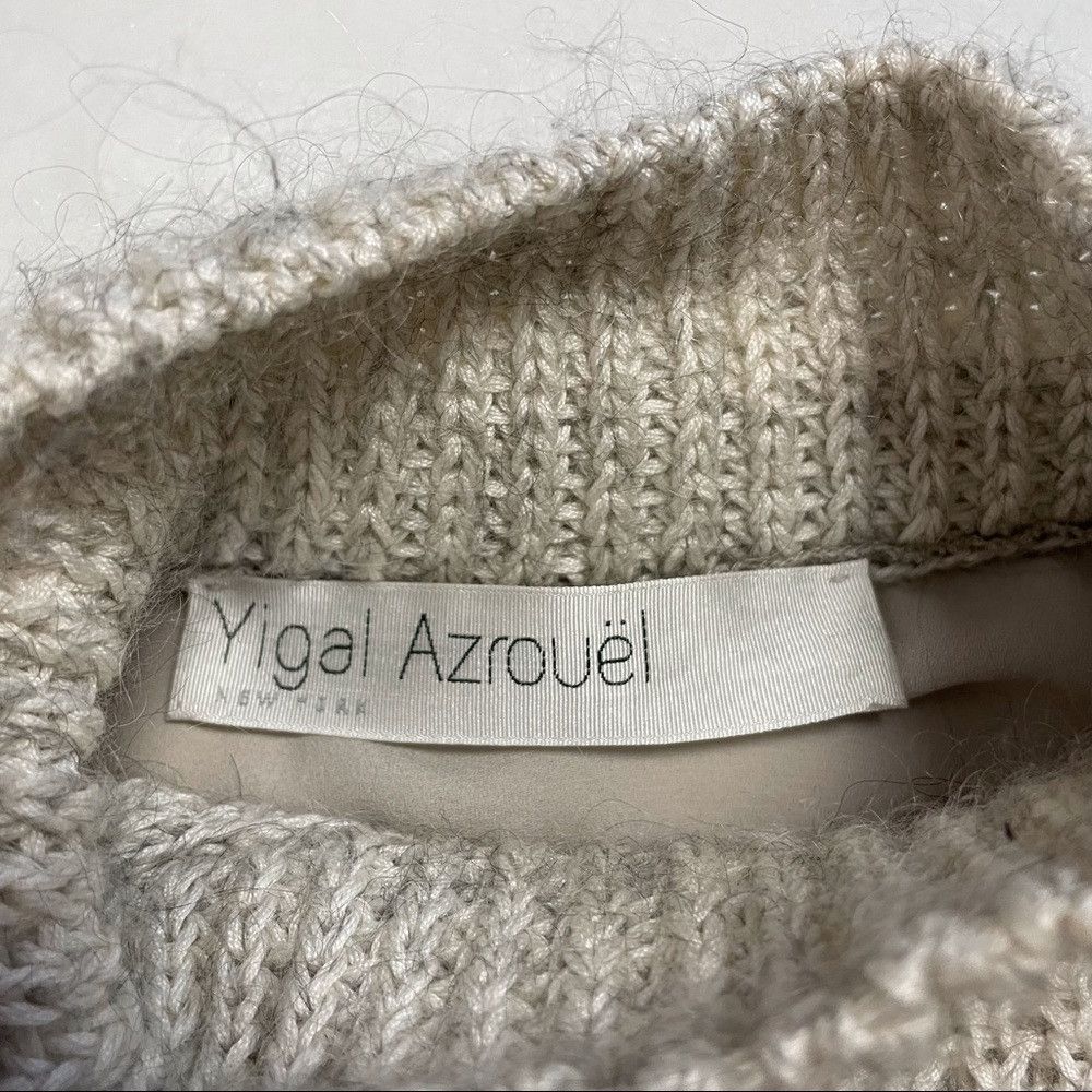 Yigal Azrouel YIGAL AZROUËL Grey Sleeveless Knit Front Mock Neck Size M Size M / US 6-8 / IT 42-44 - 7 Thumbnail