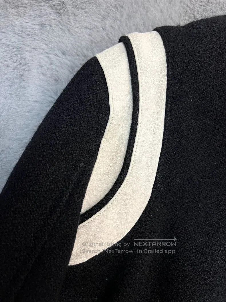 Saint Laurent Paris Saint Laurent Leather Wool Varsity Jacket. Size US M / EU 48-50 / 2 - 8 Thumbnail
