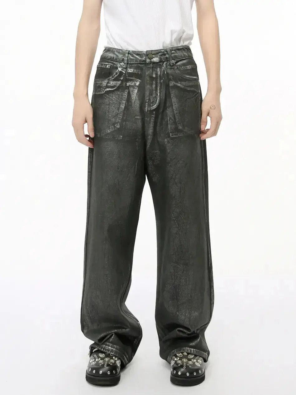 Japanese Brand Retro loose straight leg wide leg jeans Size US 32 / EU 48 - 1 Thumbnail