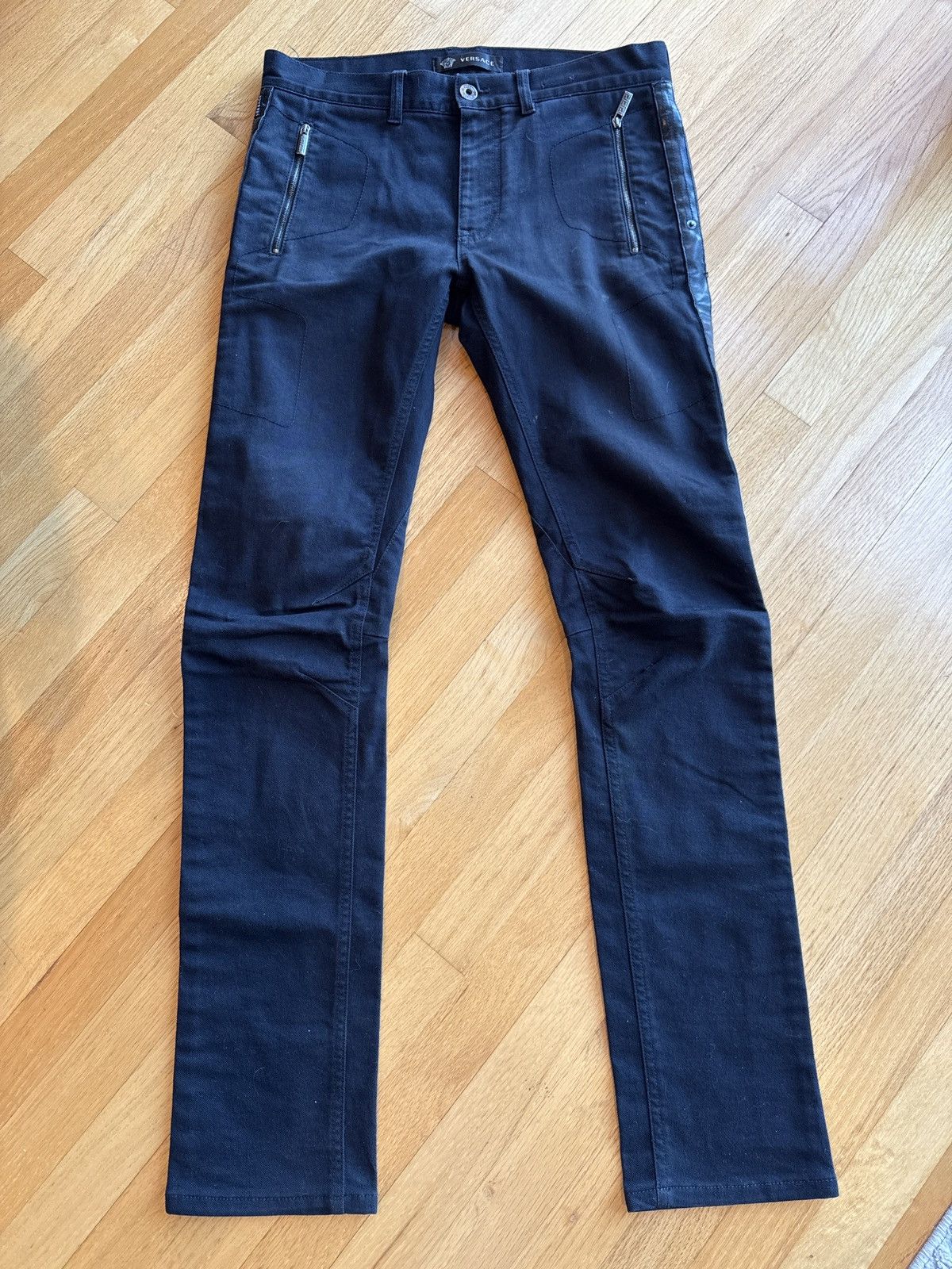 Versace Versace Black Slim Denim Size US 32 / EU 48 - 6 Thumbnail