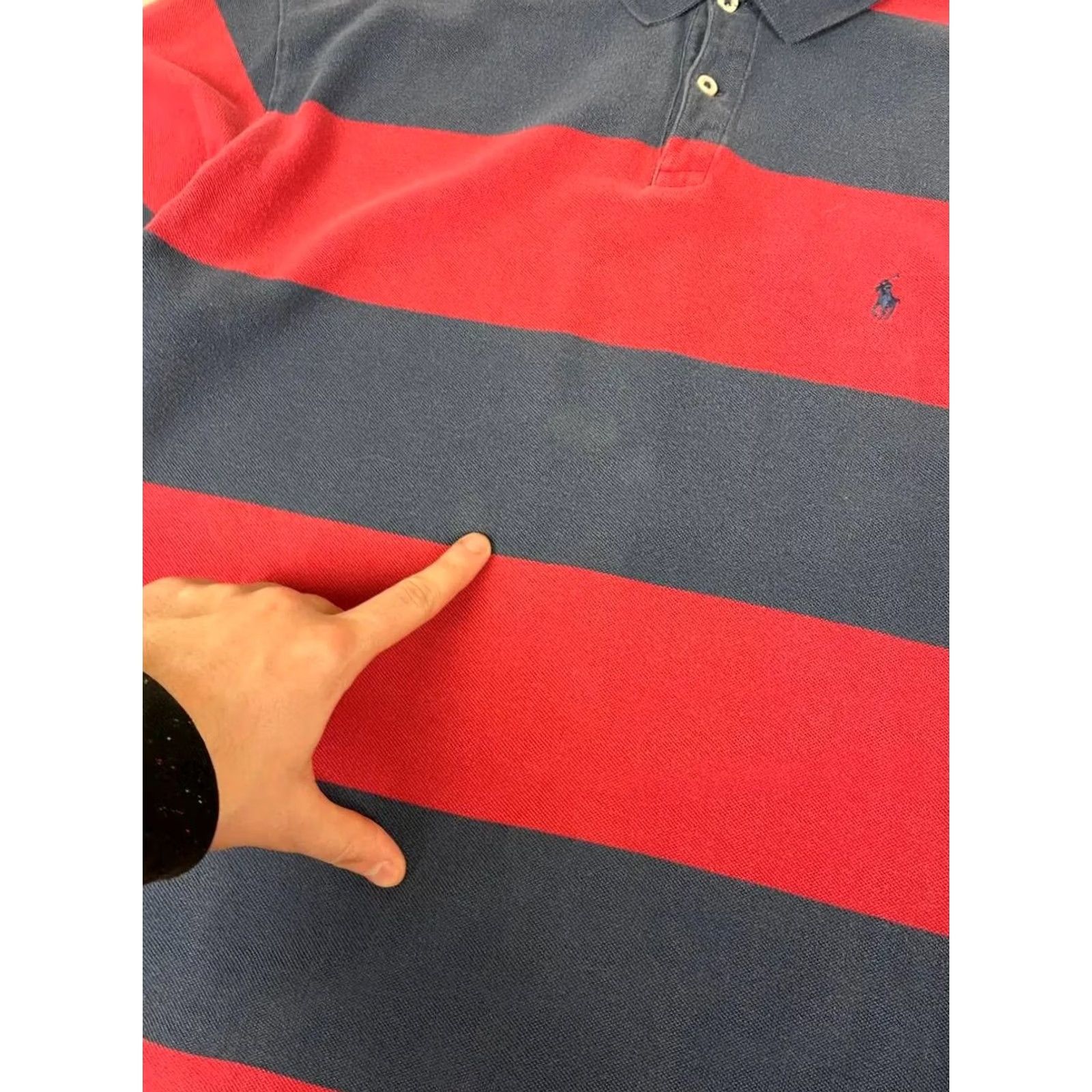 Polo Ralph Lauren VINTAGE Polo Ralph Lauren Long Sleeve Shirt Rugby Striped Men Size L Red (90s) Mens Size US L / EU 52-54 / 3 - 7 Thumbnail