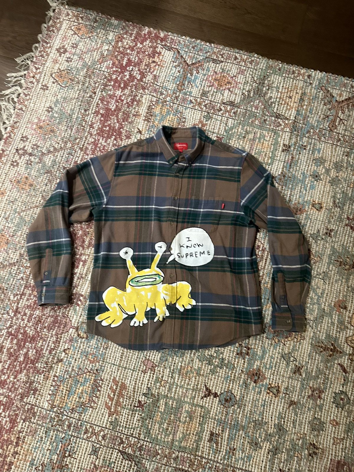 image of Supreme Daniel Johnston Shirt in Brown, Men's (Size Large)