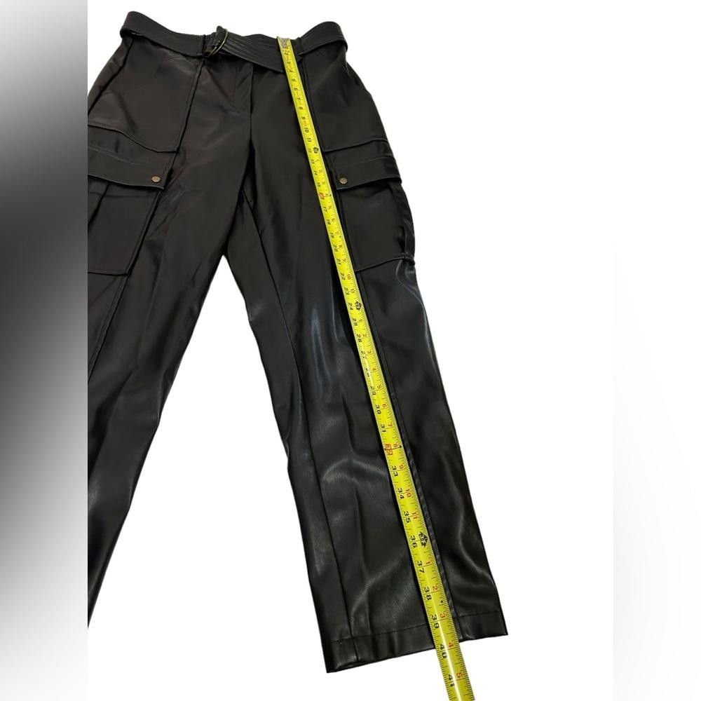 Designer Jason Wu l NWT Vegan Leather Cargo Pants Size 8 Size 30" / US 8 / IT 44 - 3 Thumbnail