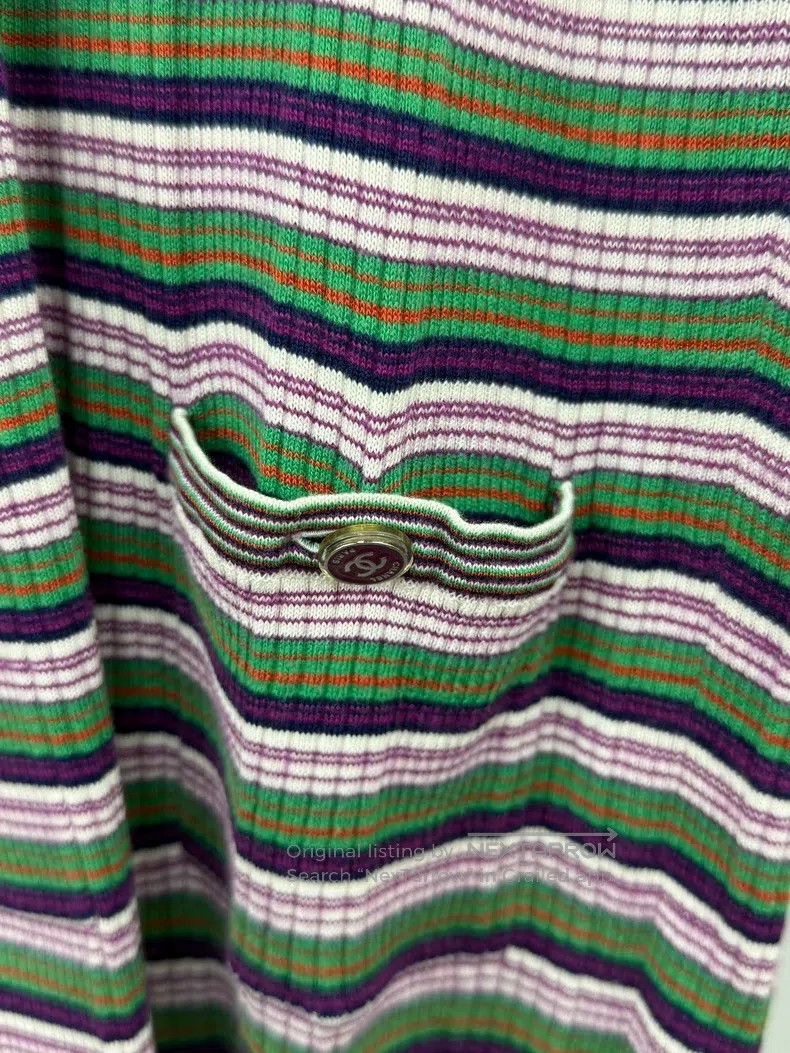 Chanel Chanel Colourful striped knitted dress Size XS / US 0-2 / IT 36-38 - 2 Thumbnail