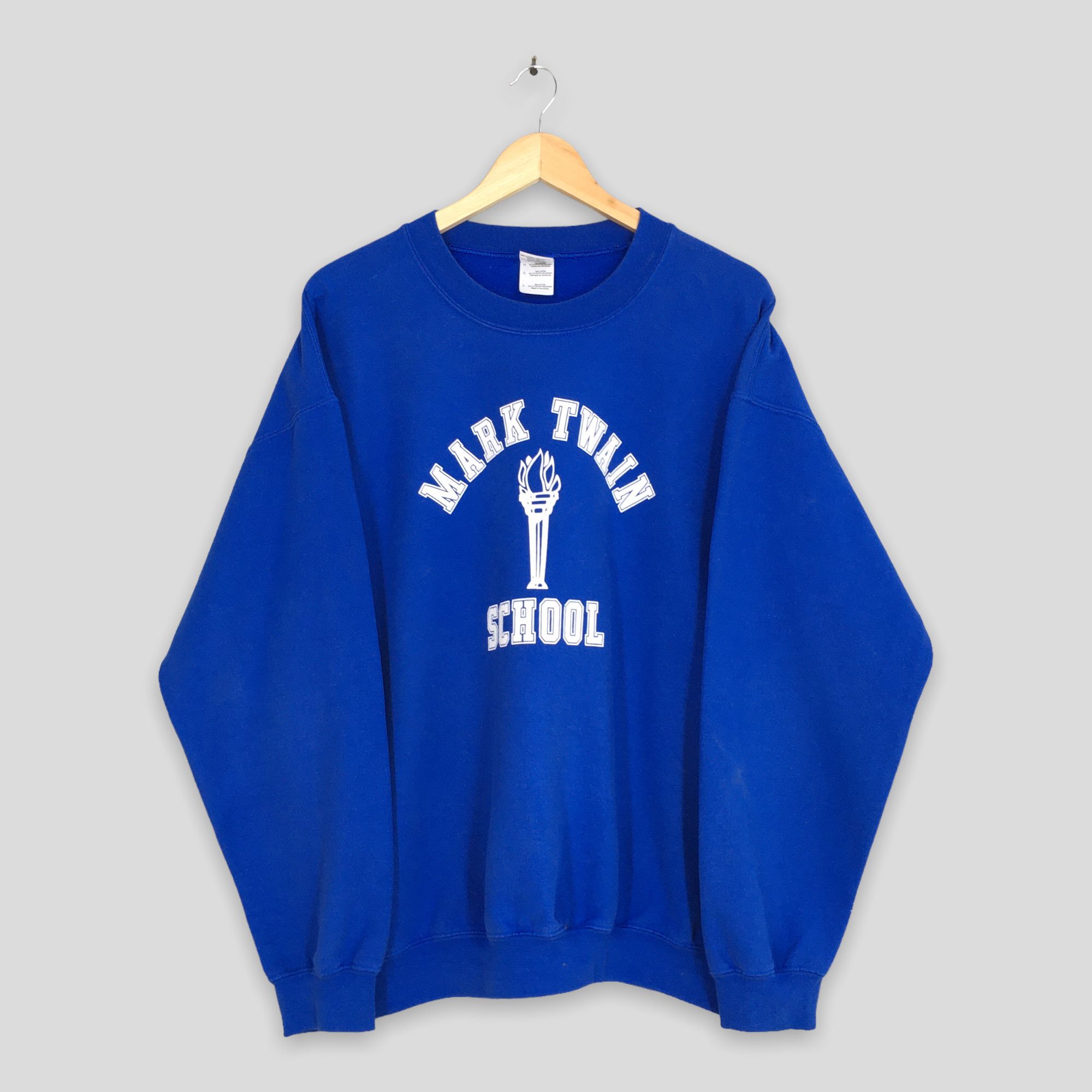 NCAA × Vintage Vintage Mark Twain School Blue Sweatshirt Large Size US L / EU 52-54 / 3 - 1 Thumbnail
