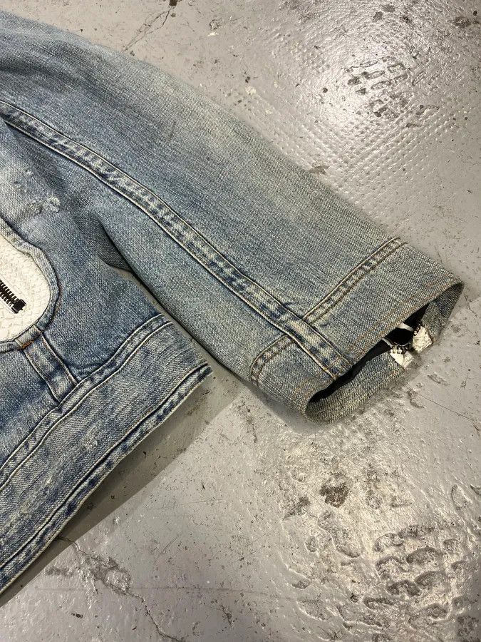 Dolce & Gabbana SS2005 Dolce & Gabbana Apocalyptic Biker Denim Jacket Size US M / EU 48-50 / 2 - 10 Thumbnail