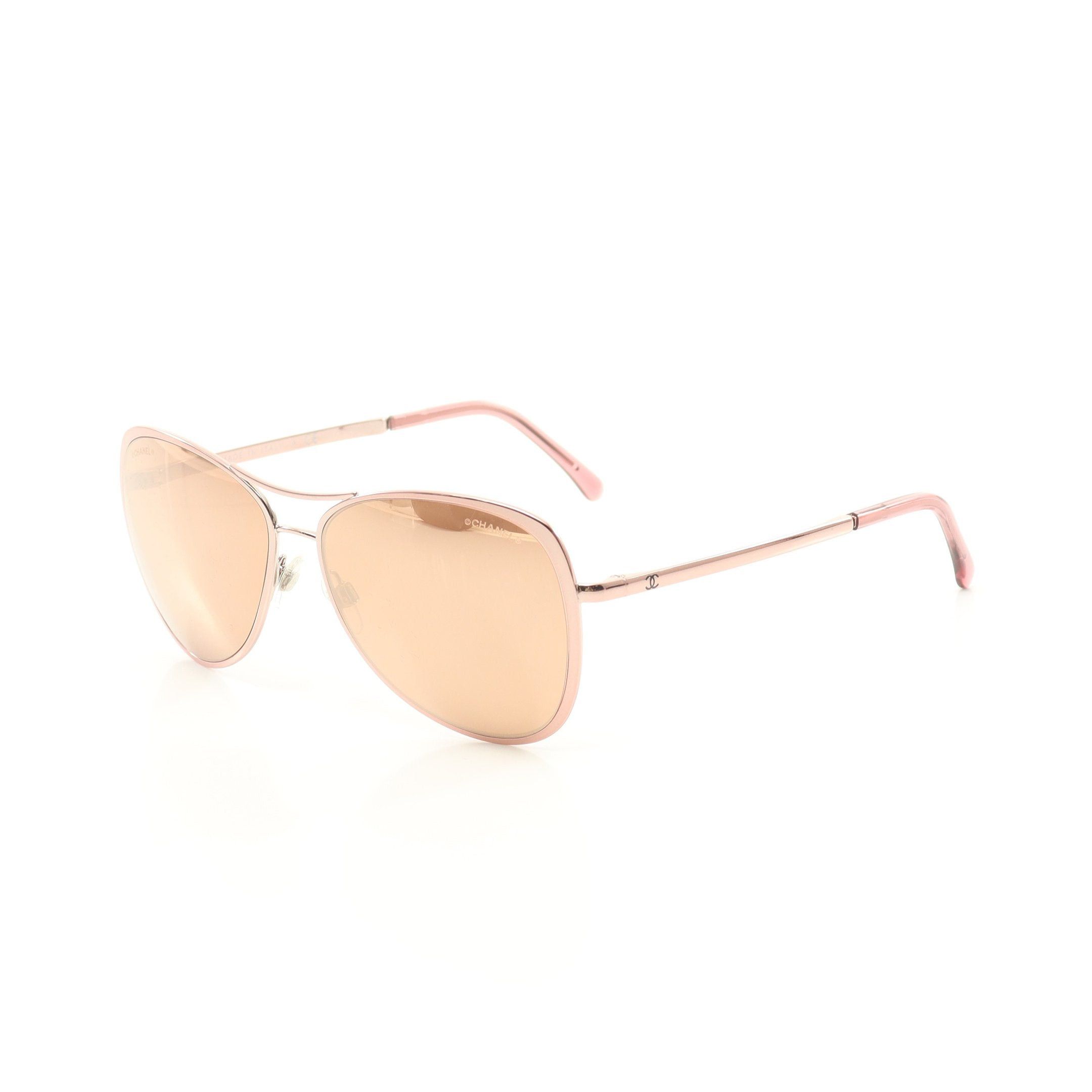 Chanel Sunglasses Pink Gold